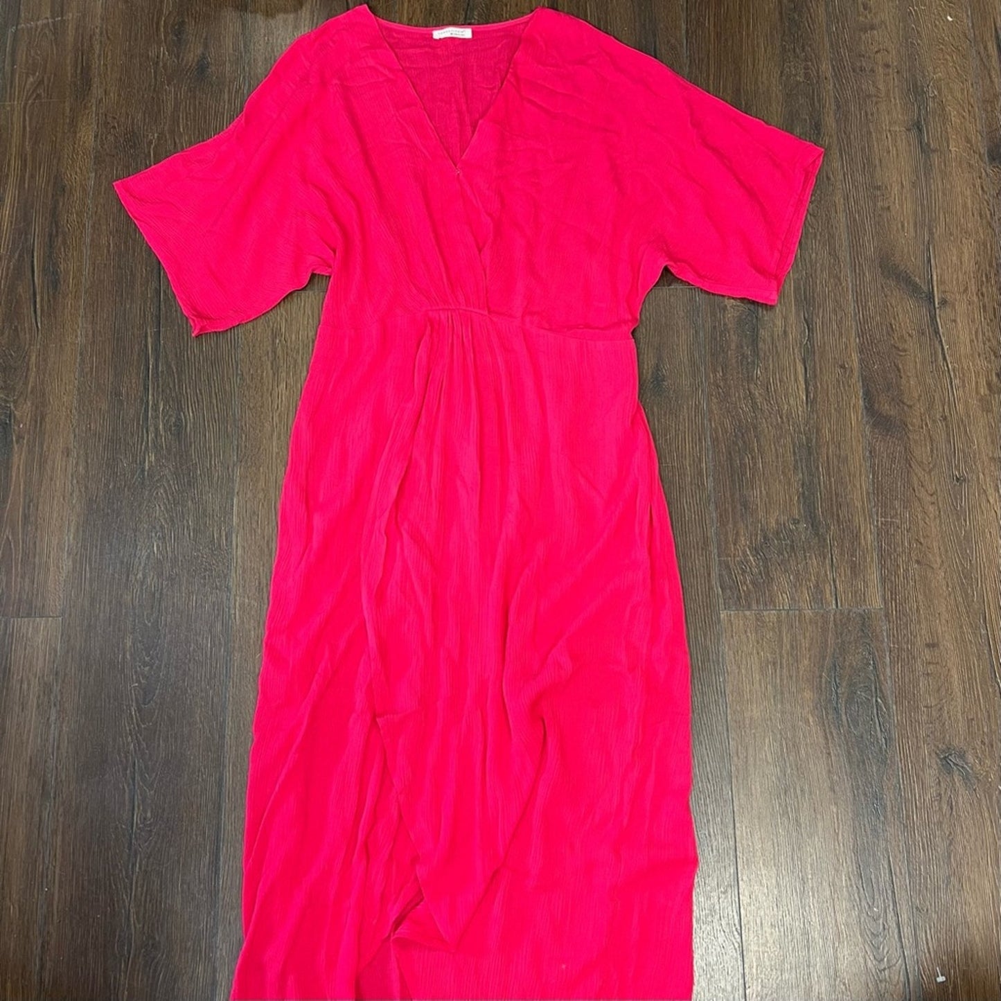 LOVESTITCH pink kimono midis dress SZ MED