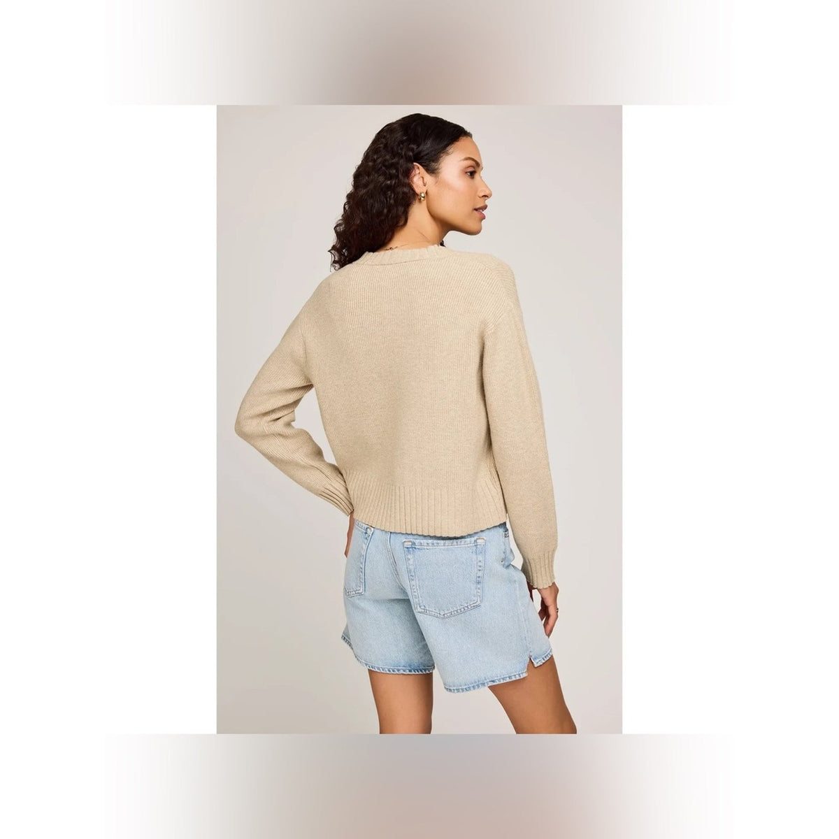 🆕 Gentle Fawn V-Neck Mabel Sweater Cardigan-Bone SZ MED