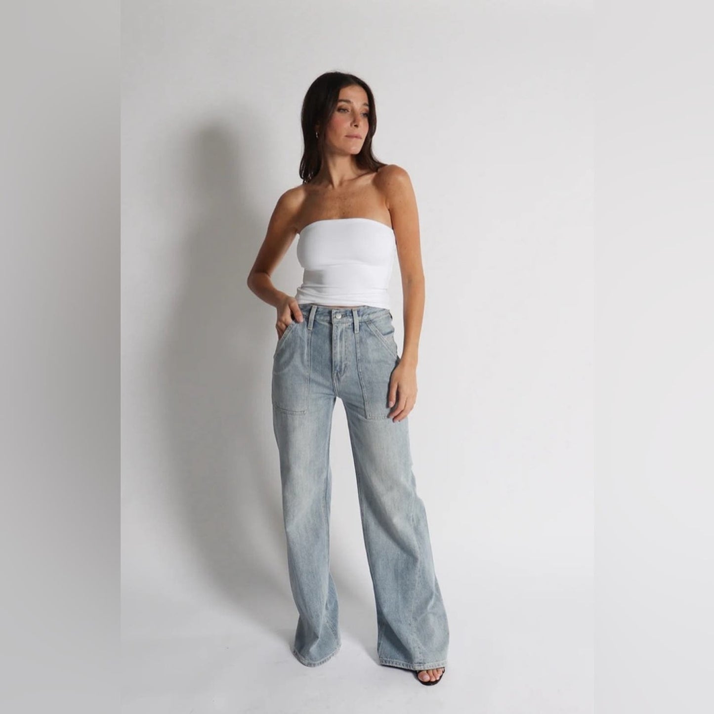 🆕 Second skin white tube top SZ LG