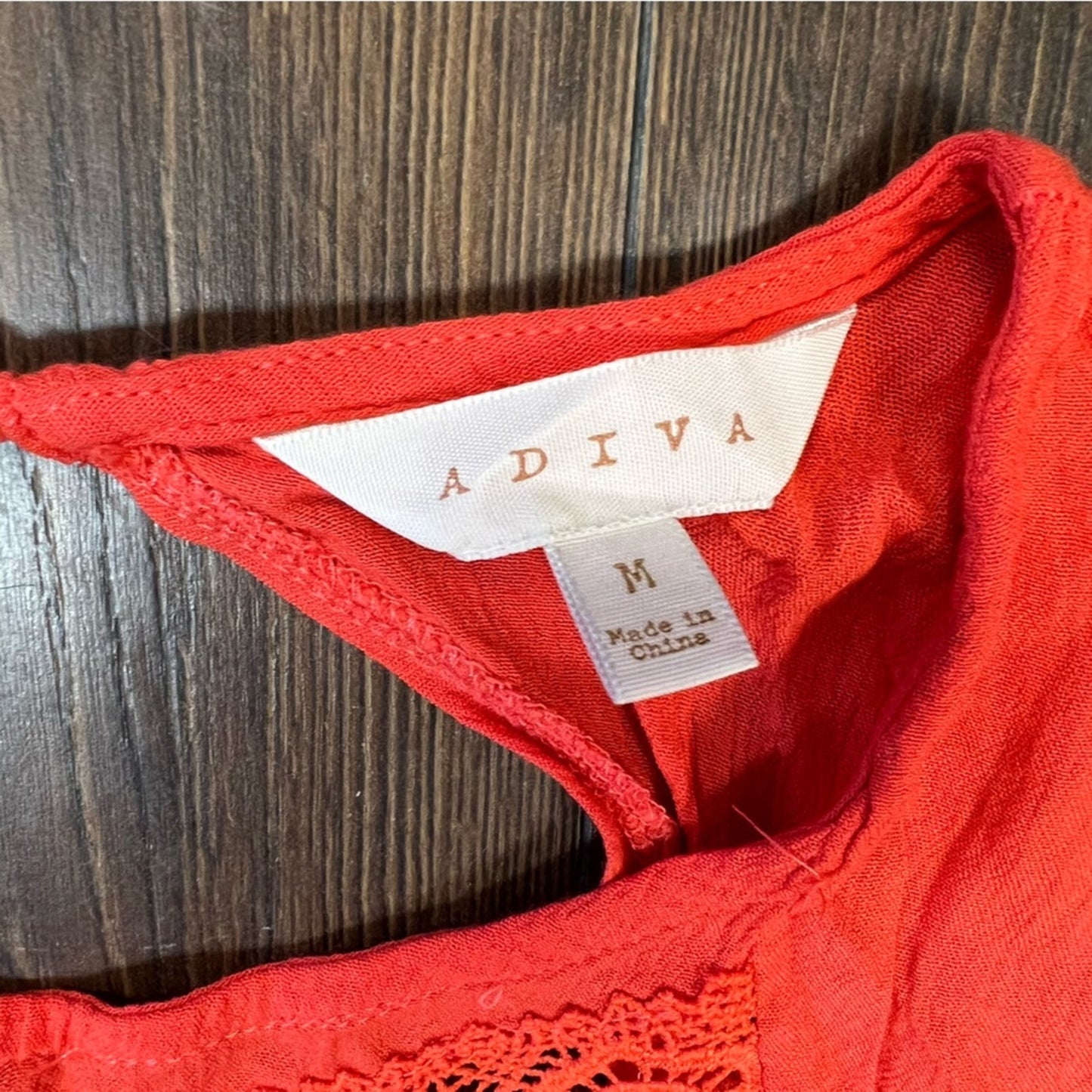 Adiva coral eyelet tunic SZ MED