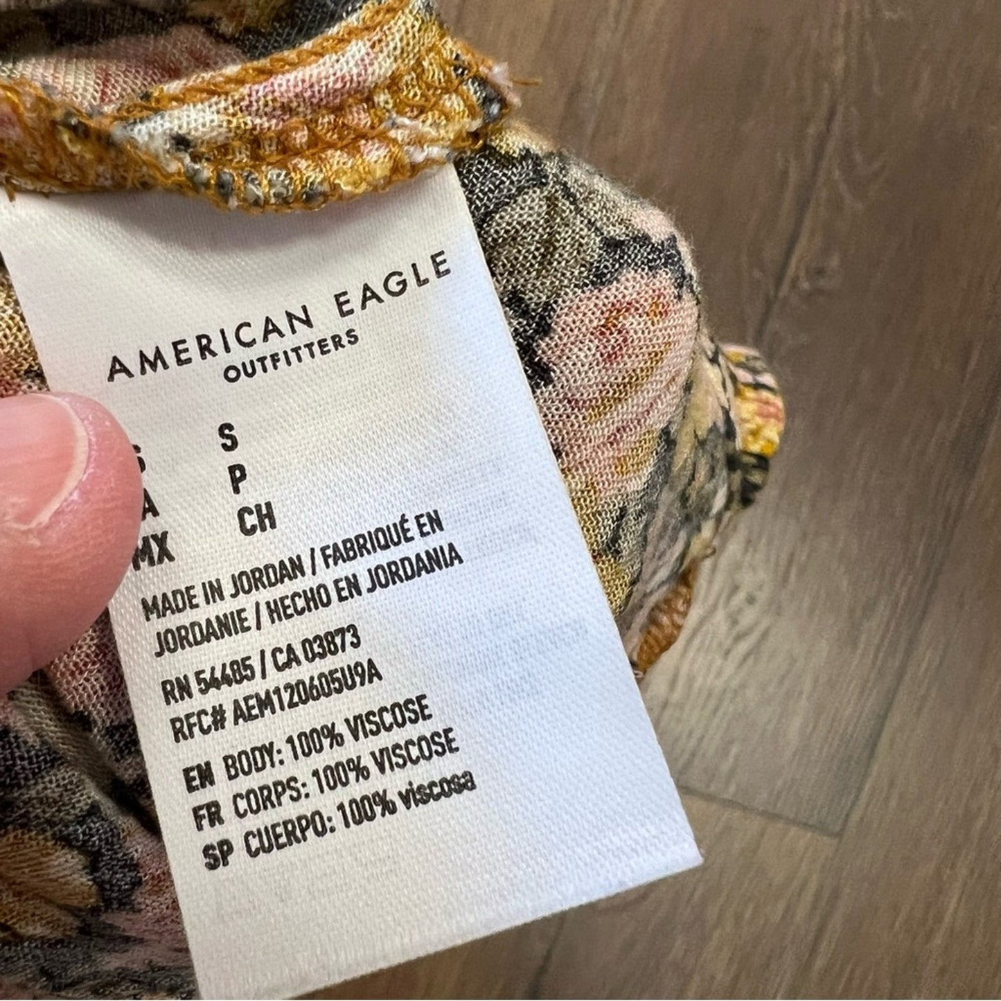 American Eagle balloon sleeved crop top SZ SM
