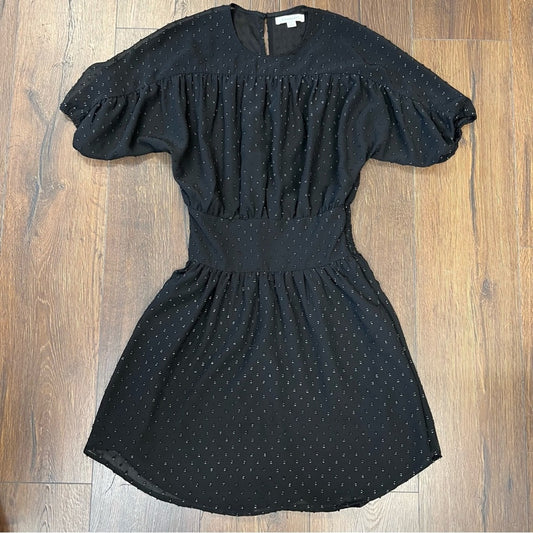 Francesca’s black textured mini dress SZ SM