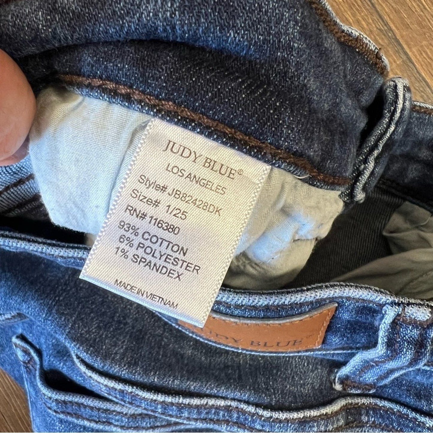 Judy Blue Love Story Dark Wash Cuffed Slim Fit SZ 1/25