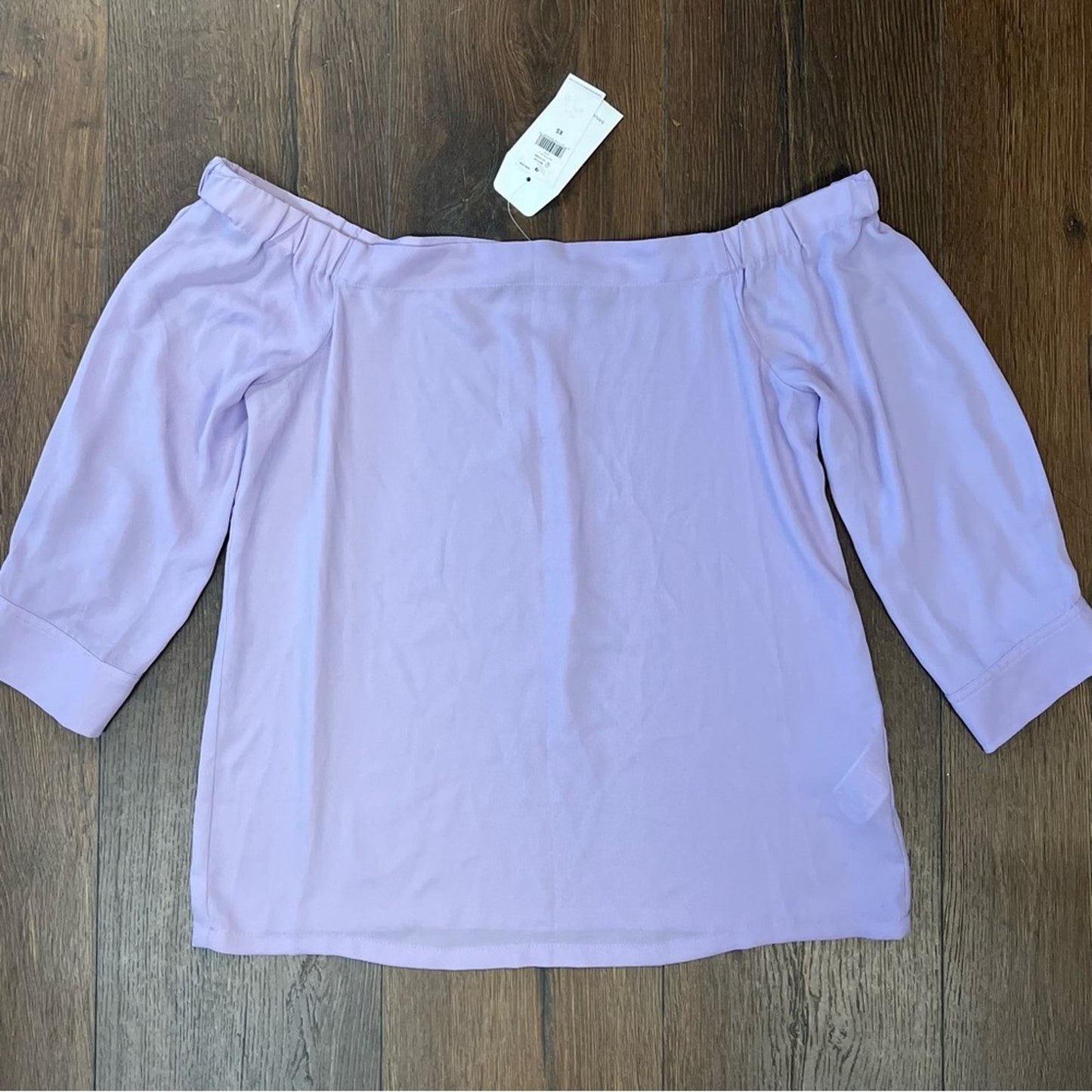 🆕 banana, republic, purple chiffon off the shoulder blouse SZ XS