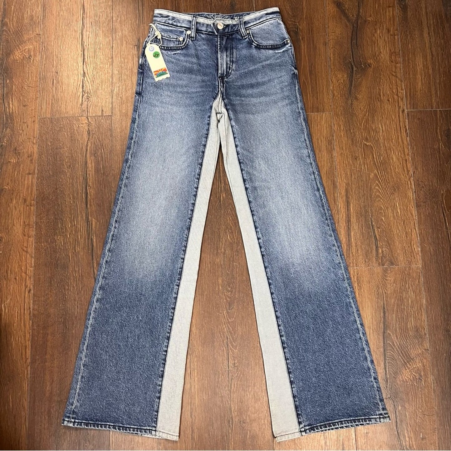NWT Daily Blue Virgo Two Tone Wide-Leg Jeans‎ SZ 25