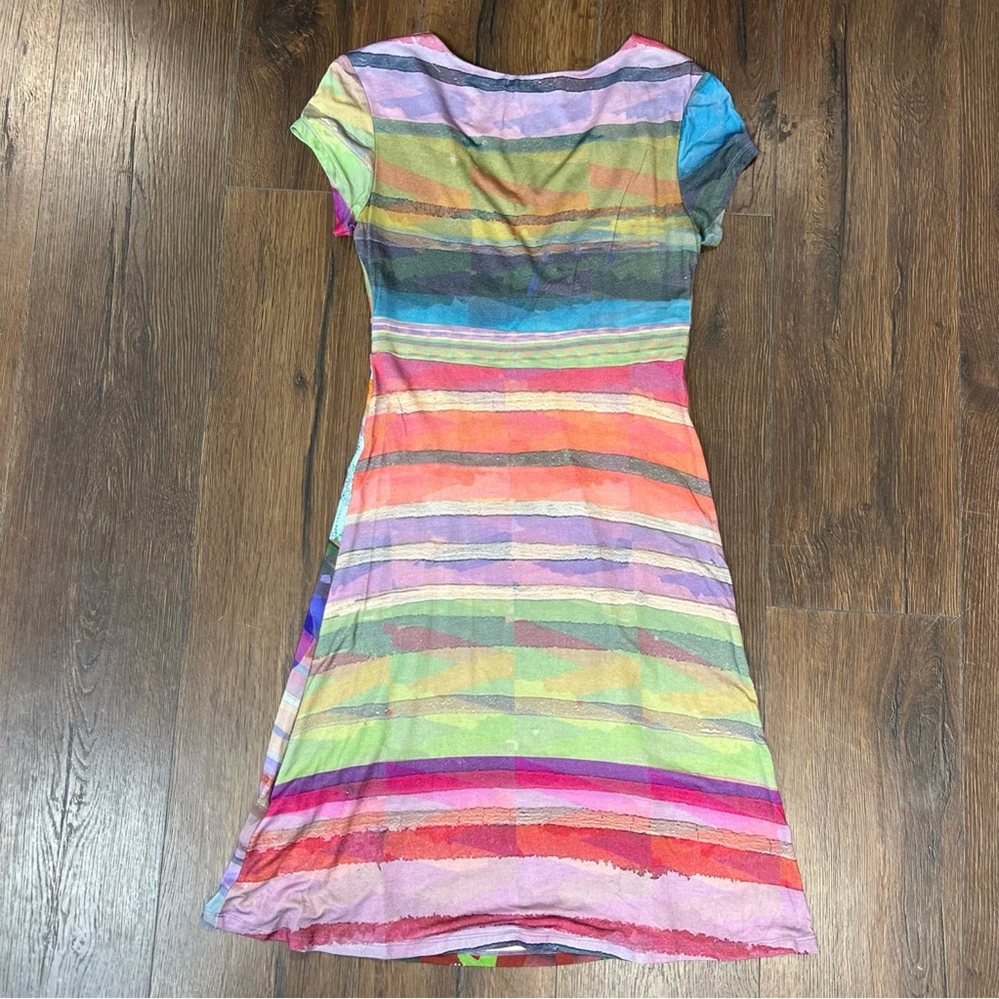 Desigual Women’s Striped Tutti Frutti Dress SZ SM