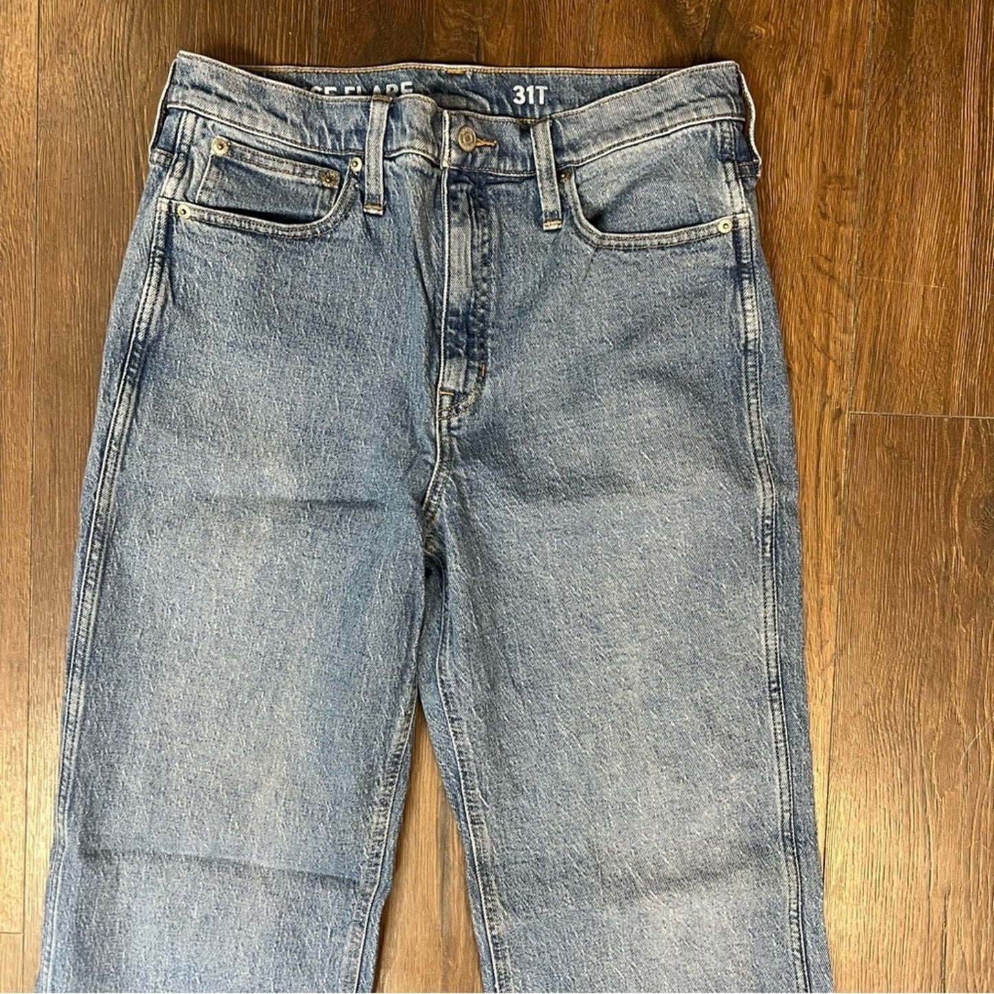 J. Crew High Rise Flare Blue Denim Jeans SZ 31T