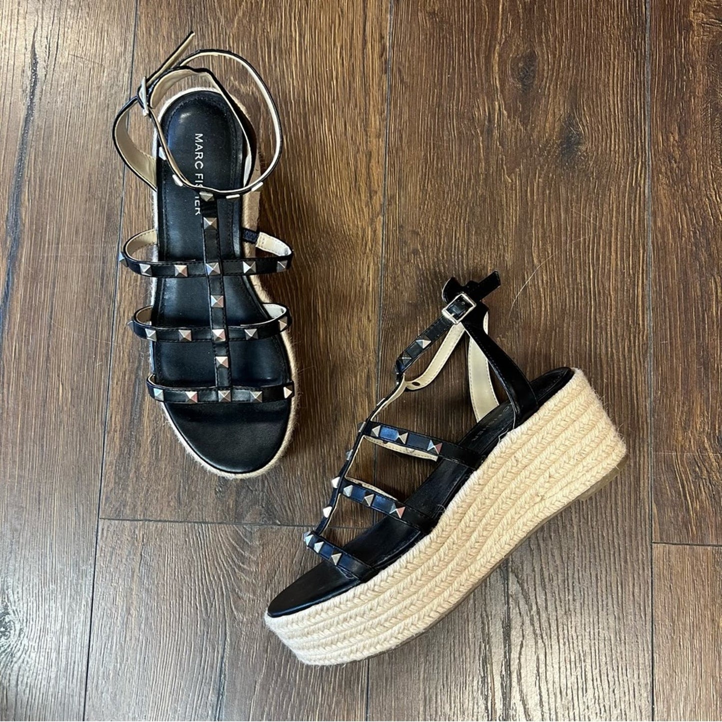 Marc Fisher Jansen Espadrille Wedge Sandal SZ 7.5