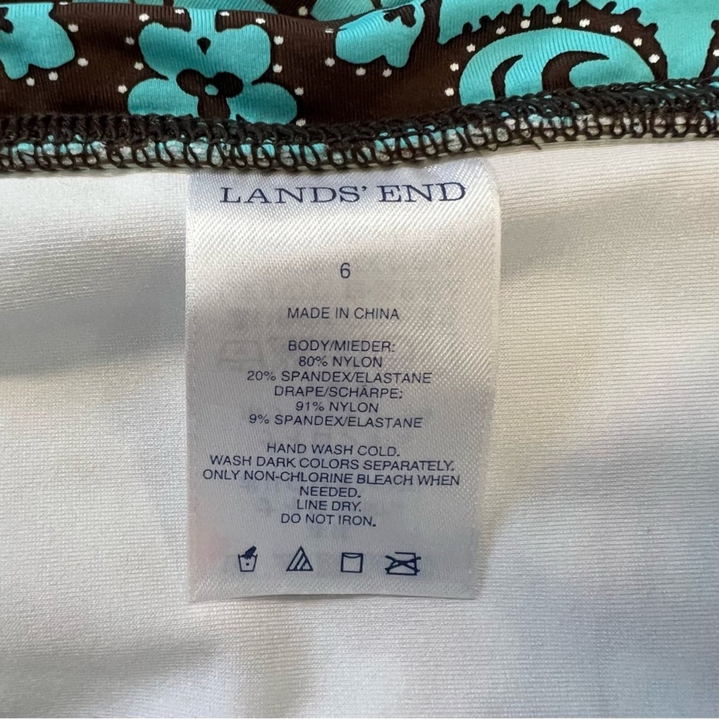 Lands’ end two piece tankini SZ 4/6