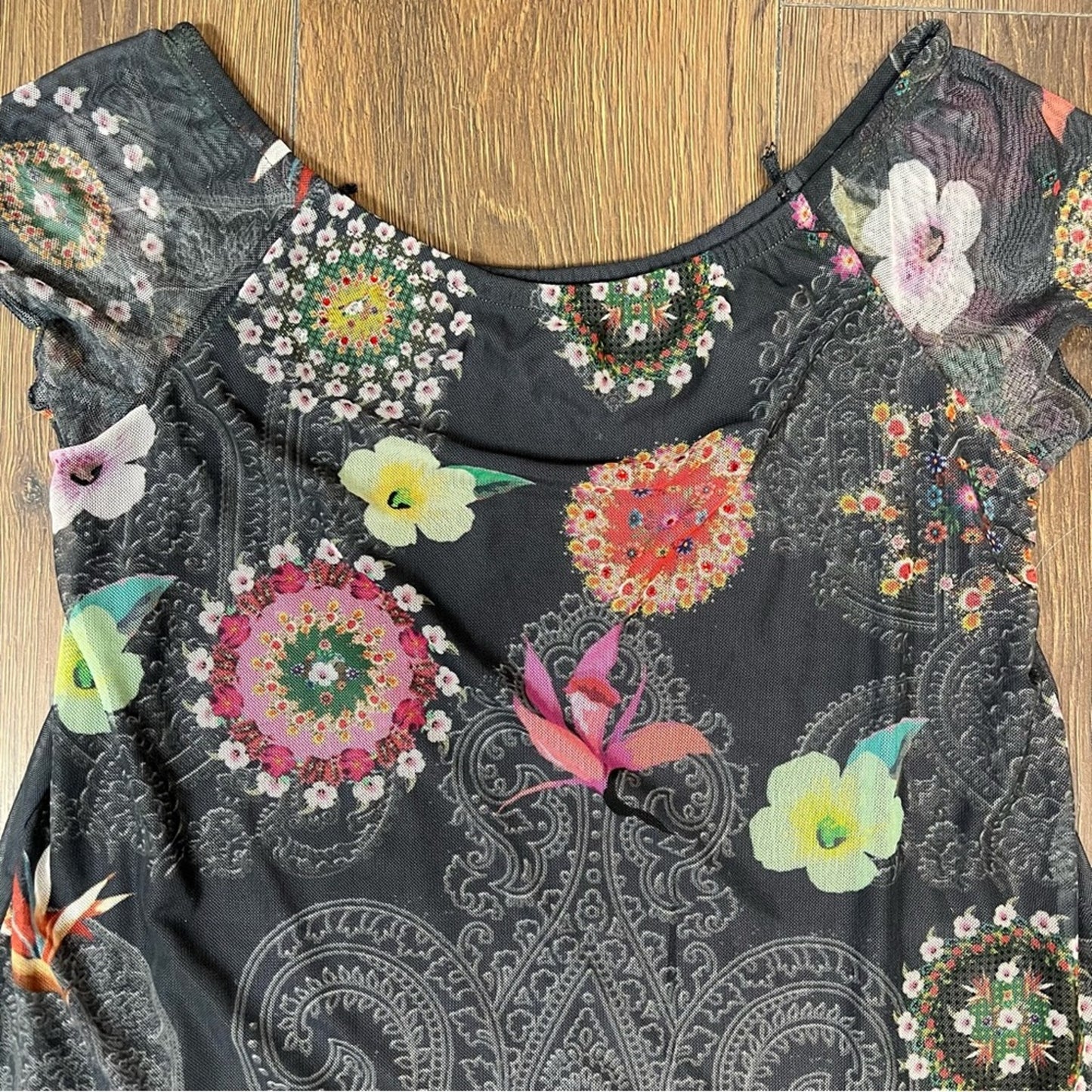 Desigual Women's Black & Multicolored Karen Tunic SZ SM