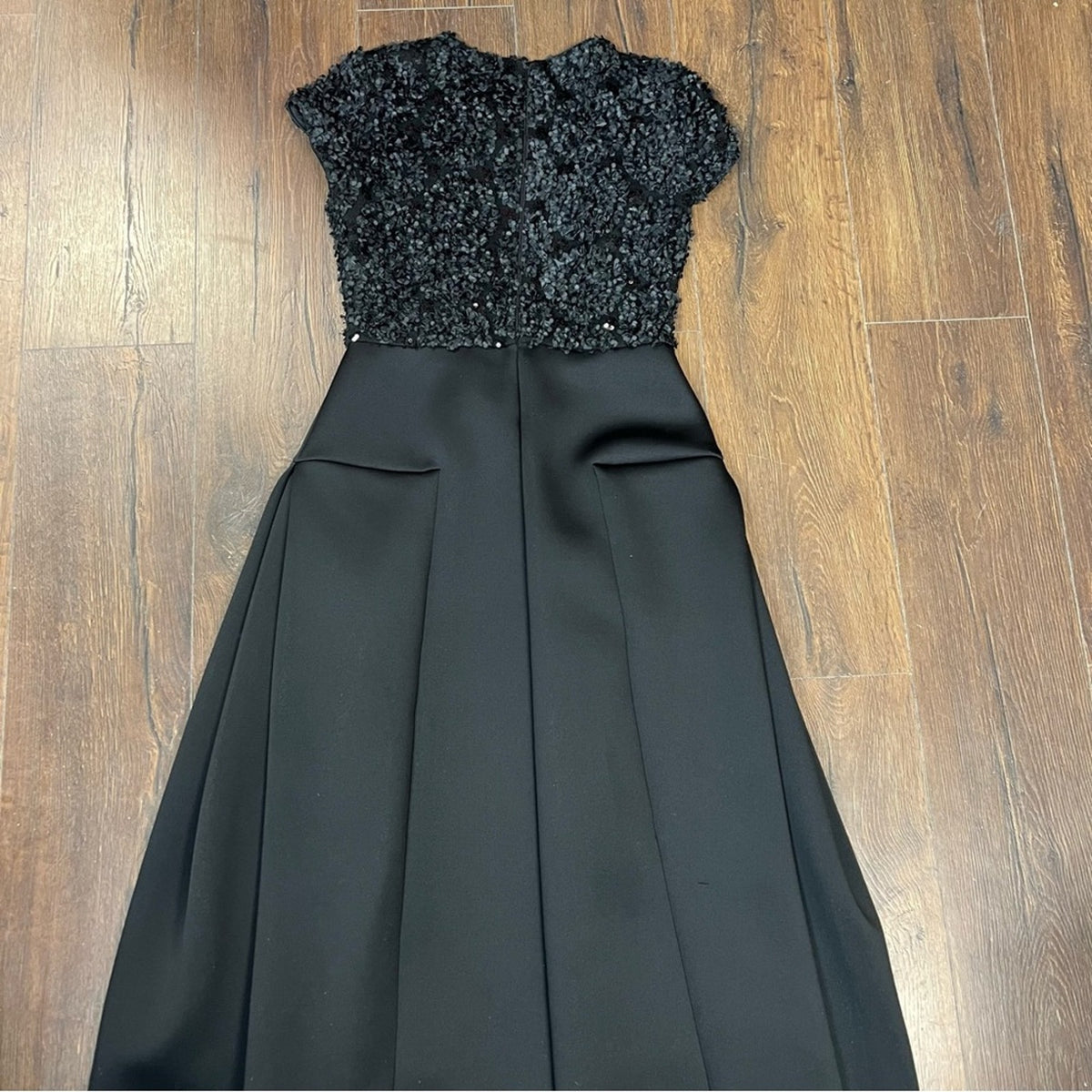 EMPORIO ARMANI Embellished bodice cocktail midi dress SZ 46‎