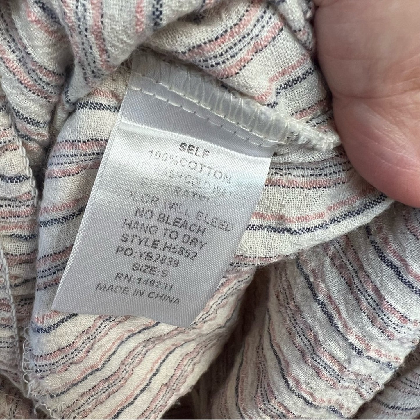 KORI America, pink and blue pinstriped pants suit SZ SM