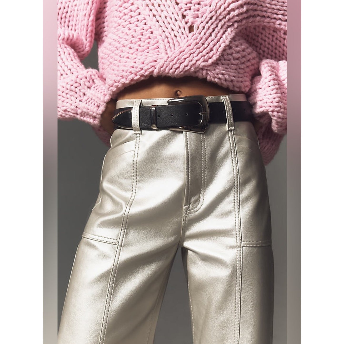🆕 PISTOLA Taylor High-Rise Arched Metallic Pants NWT SZ 28