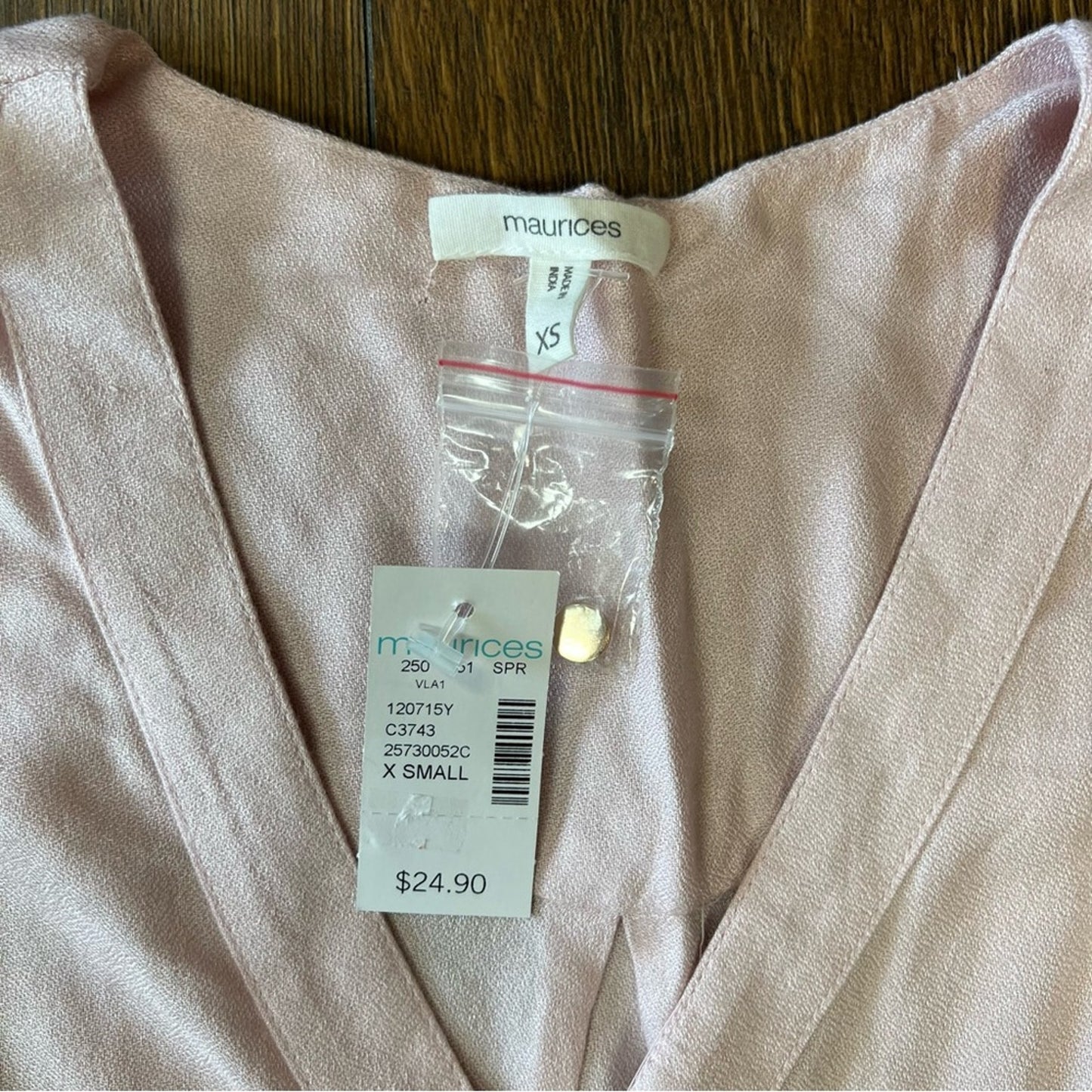 🆕 Maurice’s Madison button down light pink tank SZ XS
