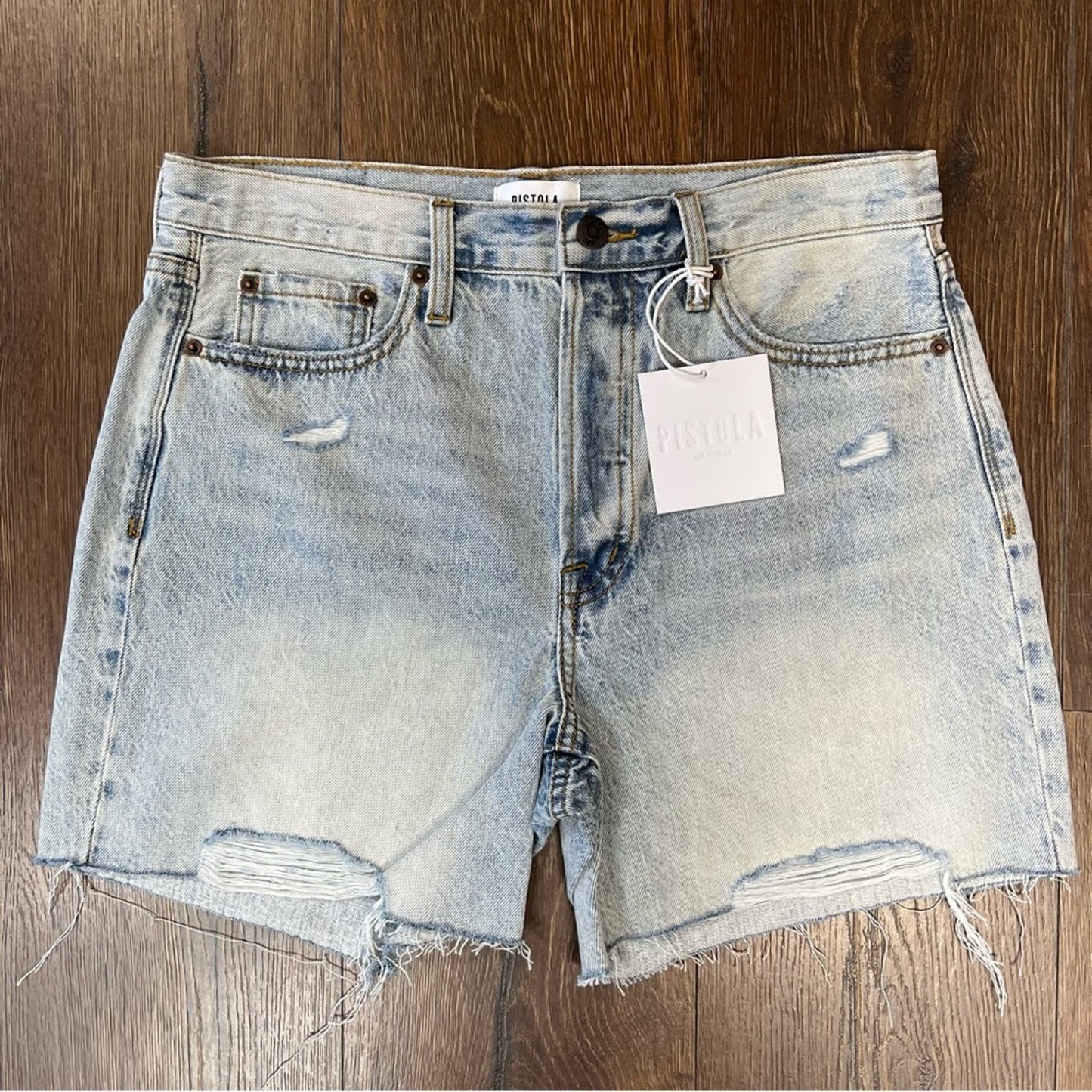 🆕 Pistola Devin High Rise Mom Cut Off Short-100% cotton SZ 27/4