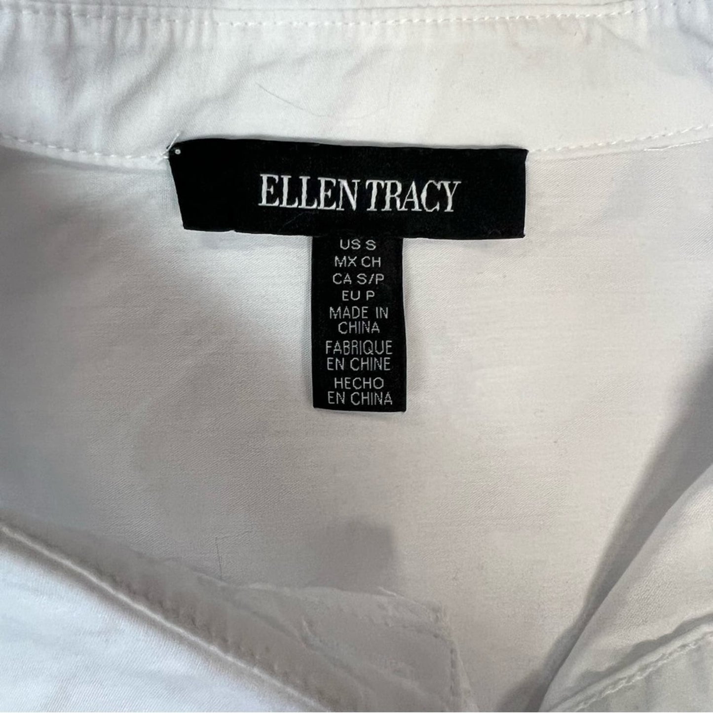 Ellen Tracy D-Ring button down shirt SZ SM