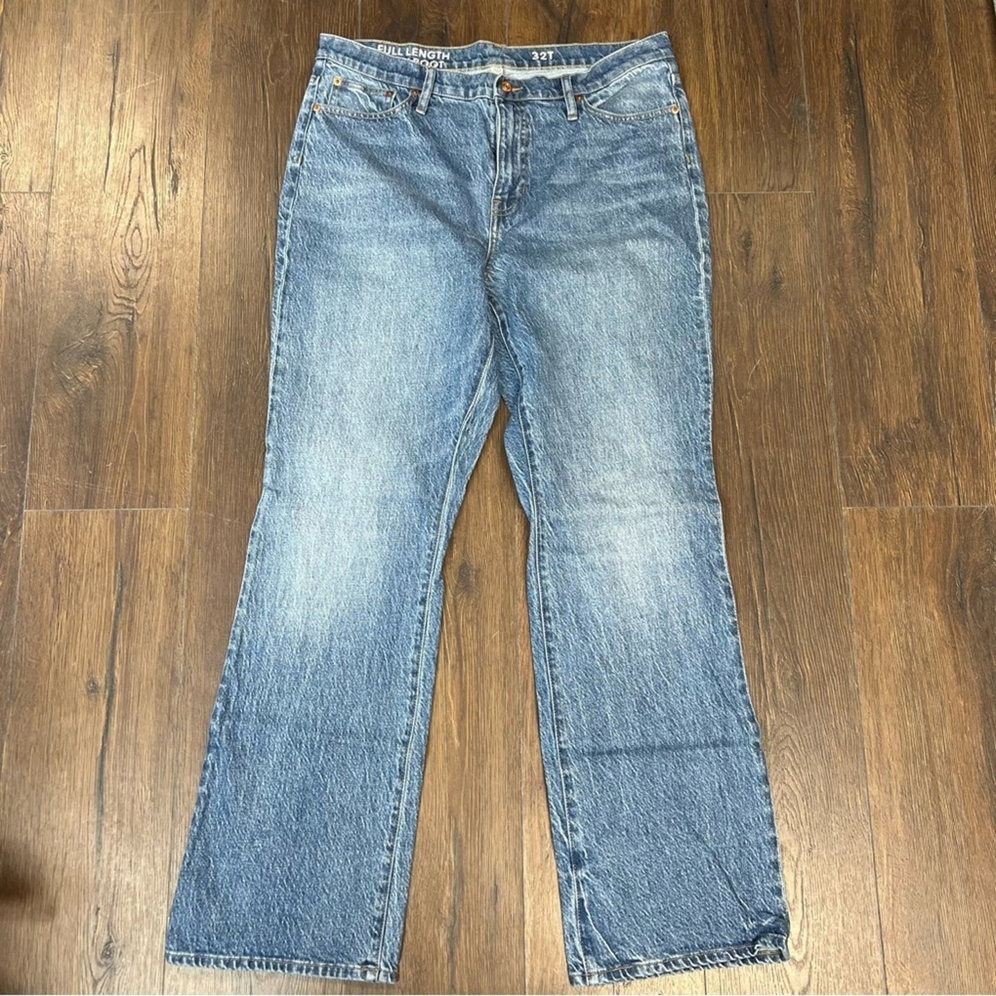 J. Crew Light Blue Full Length Demi‎ Boot Cut Jeans SZ 32T