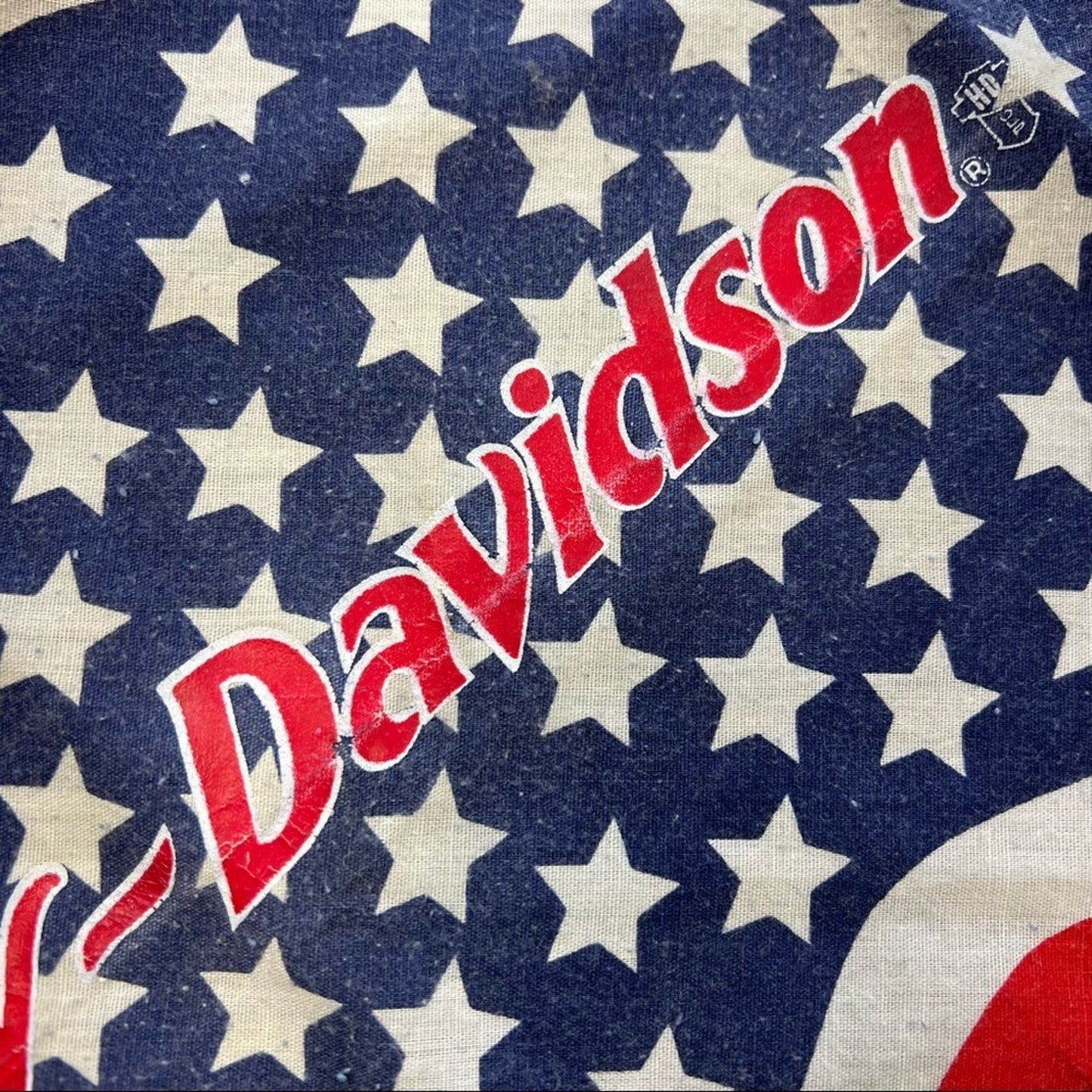 Vintage Harley-Davidson Made in USA American Flag bandana