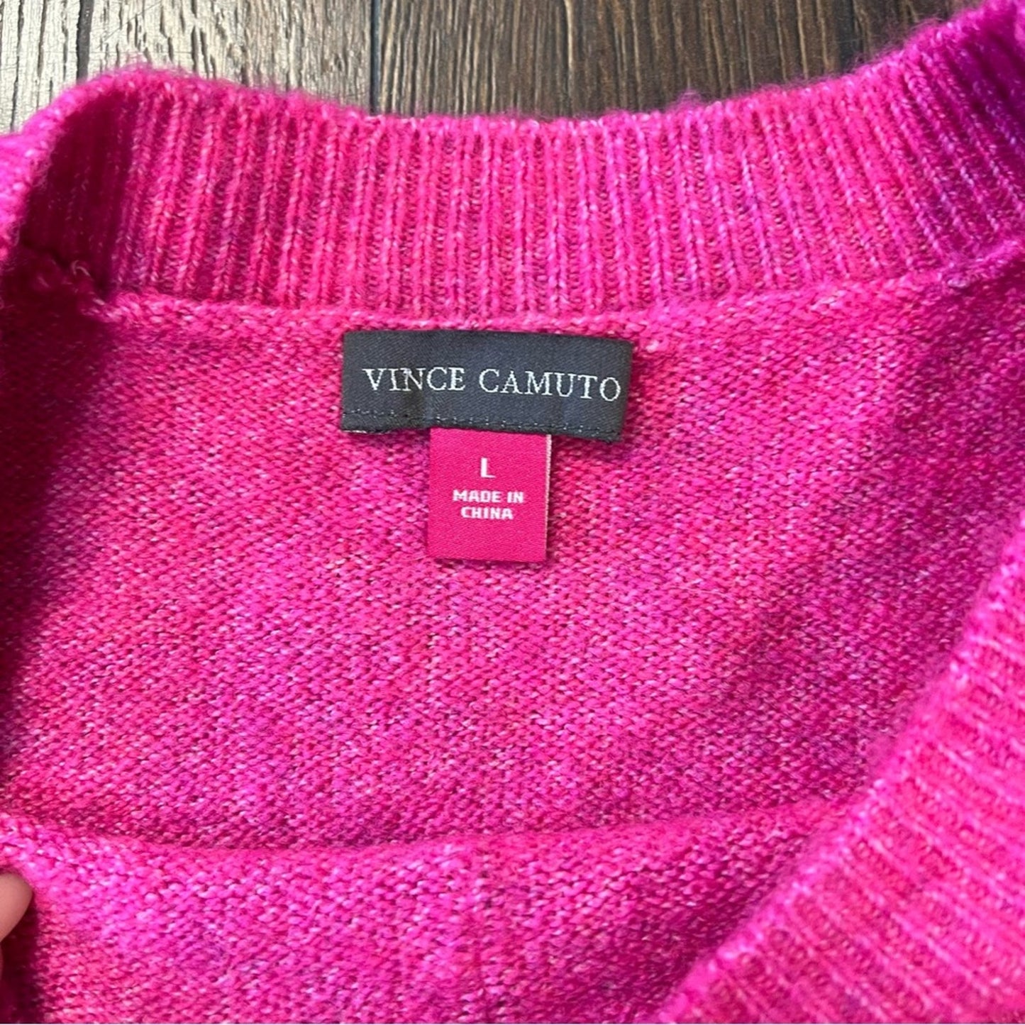 Vince Camuto, pink crewneck sweater SZ LG