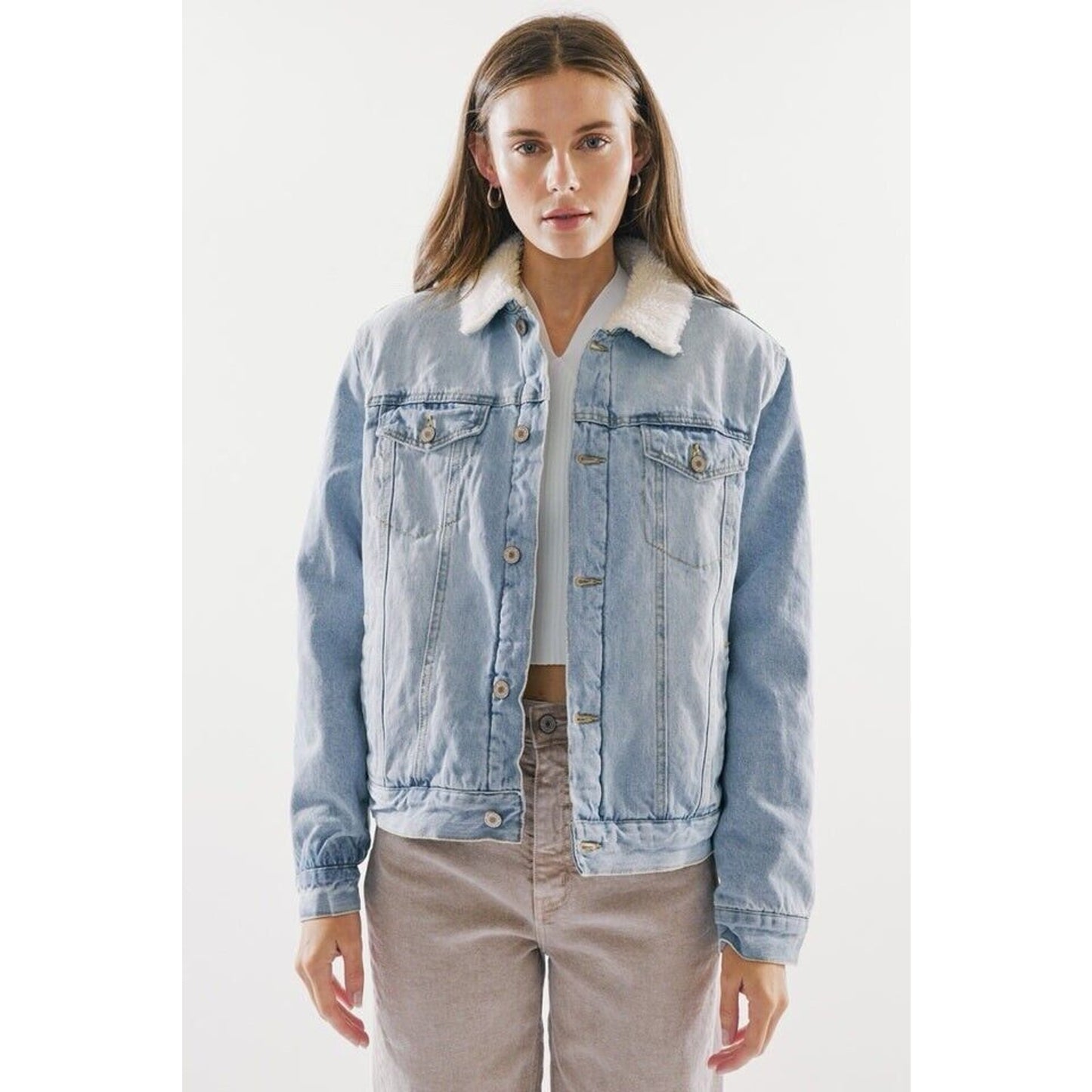 KANCAN Sonny Sherpa Trucker Jacket SZ MED