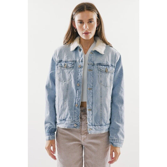 KANCAN Sonny Sherpa Trucker Jacket SZ MED