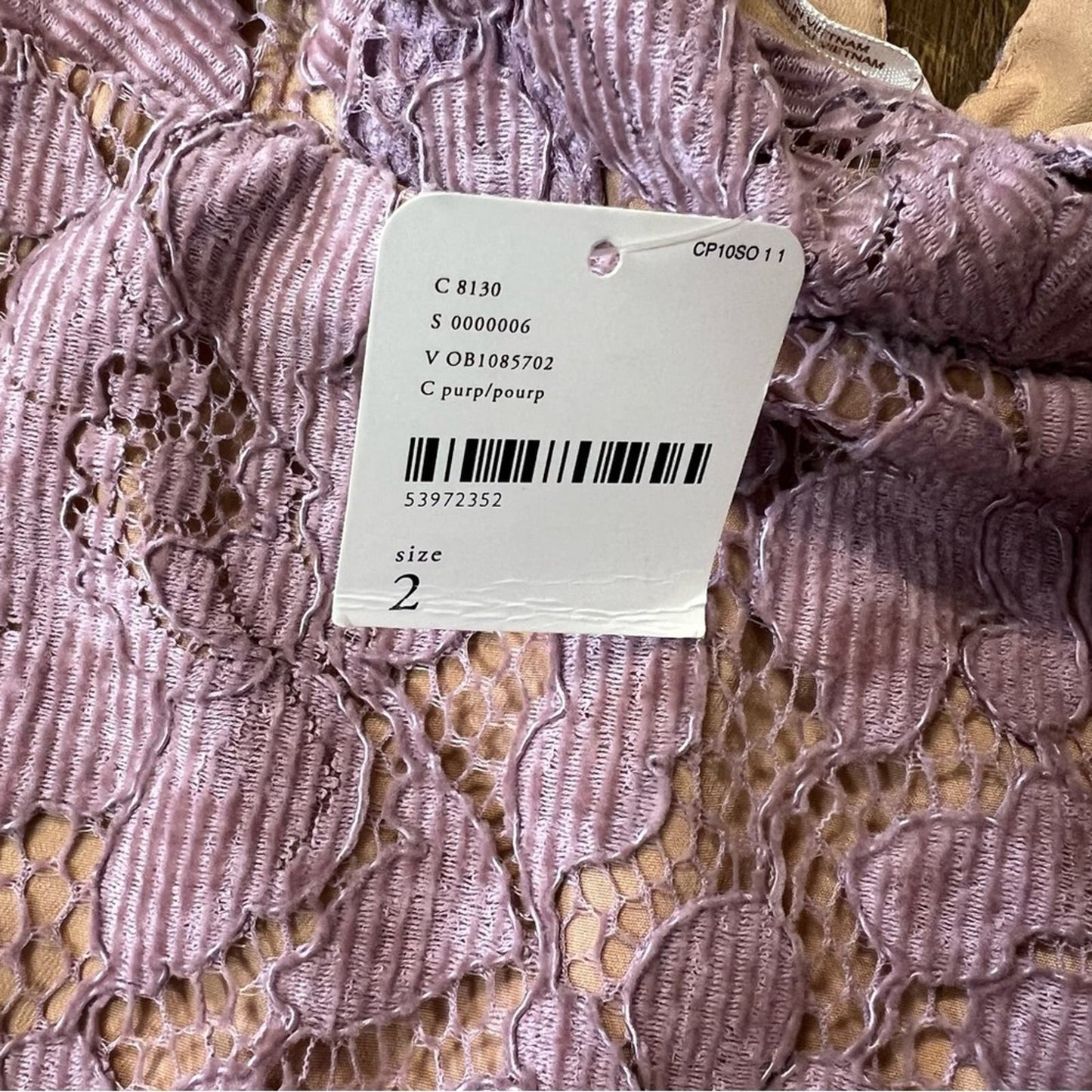 🆕 Free People dangerous love lilac lace mini dress SZ 2