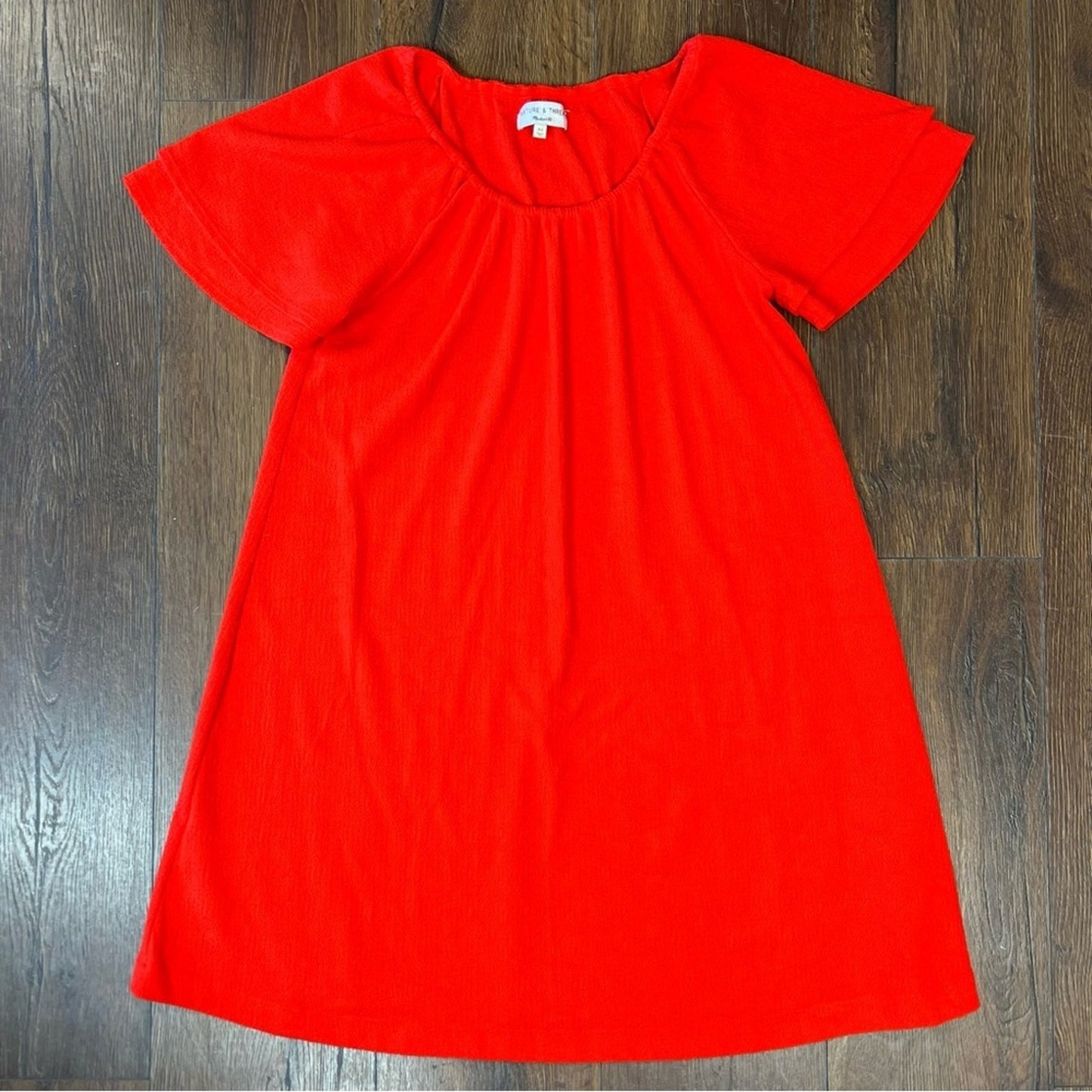 Madewell Texture & Thread Tiered-Sleeve Dress SZ XS