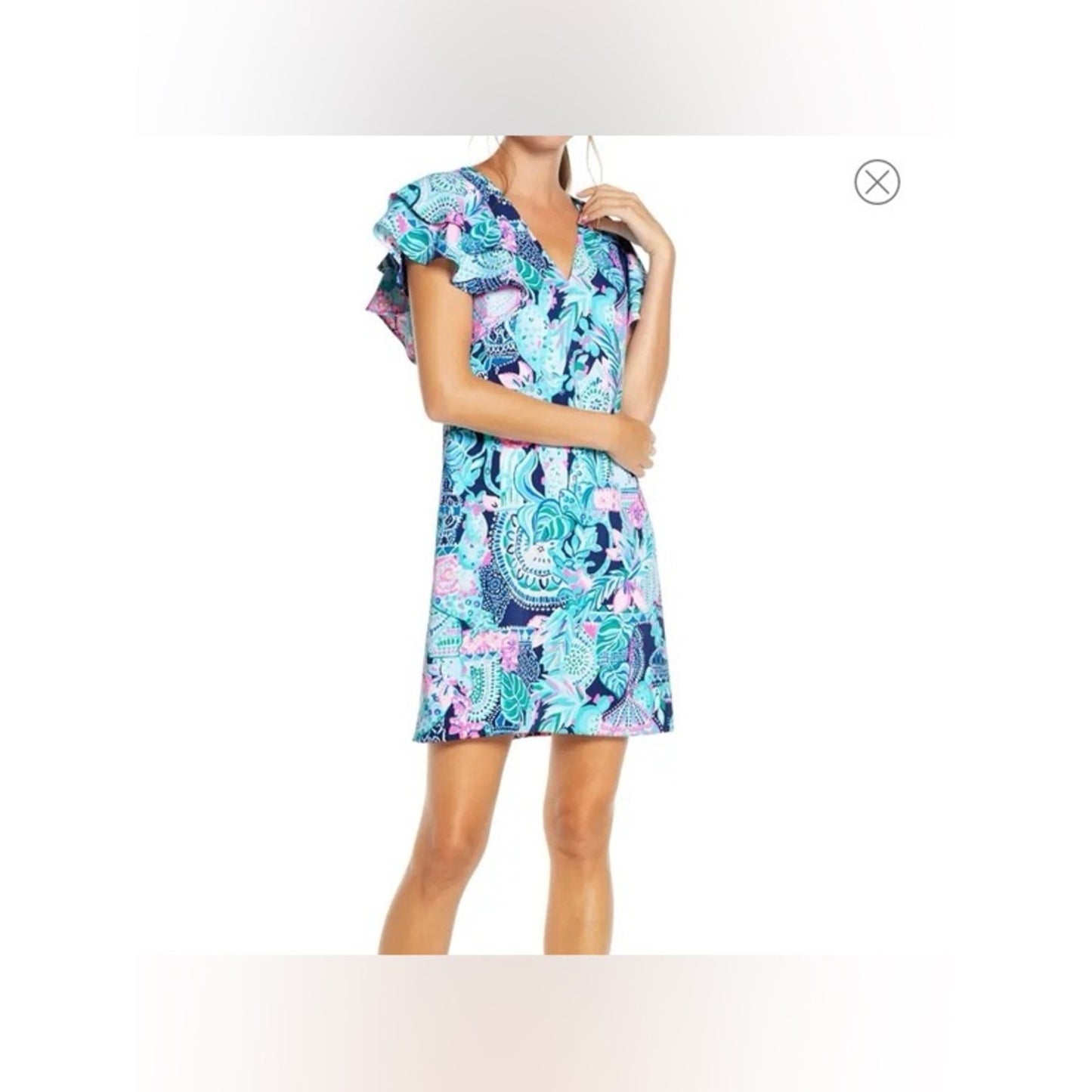 🆕 Lilly Pulitzer Kathie Lookin Sharp Crepe Shift Dress NWT SZ 12