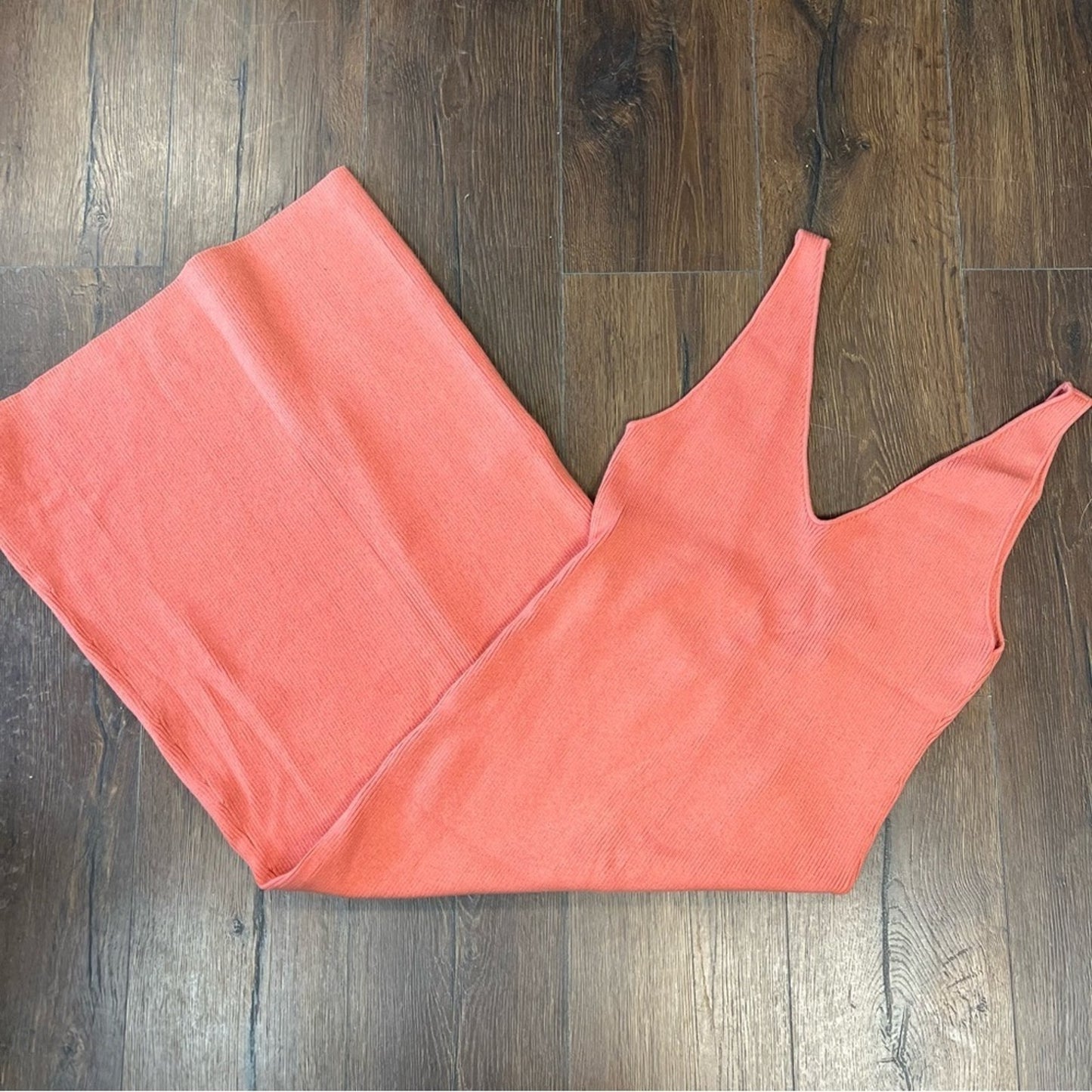 🆕‎ Free People Sweater Midi Coral Dress NWT SZ LG