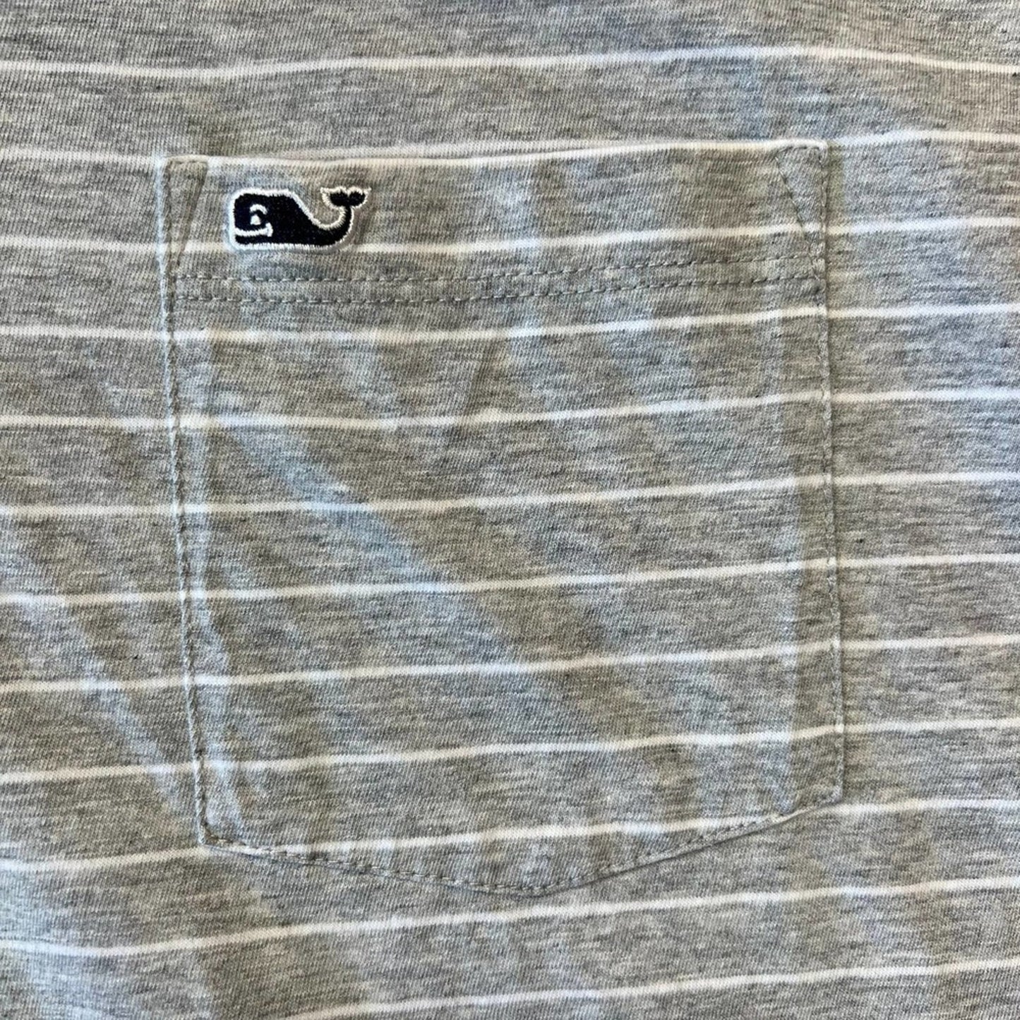 Men's Vineyard Vines Classic Fit Gray Striped Polo SZ XLARGE