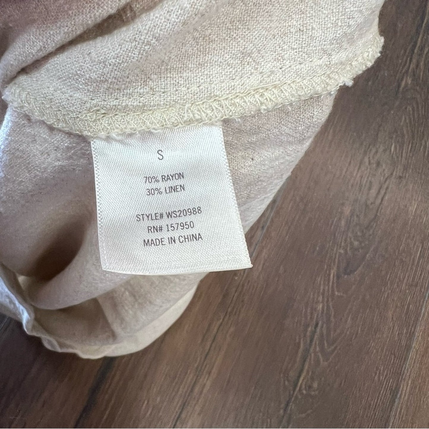 Harper linen blend button front blouse SZ SM
