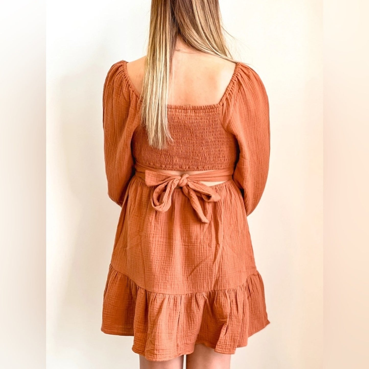 LUSH Lola Gauze Peasant Dress SZ LG