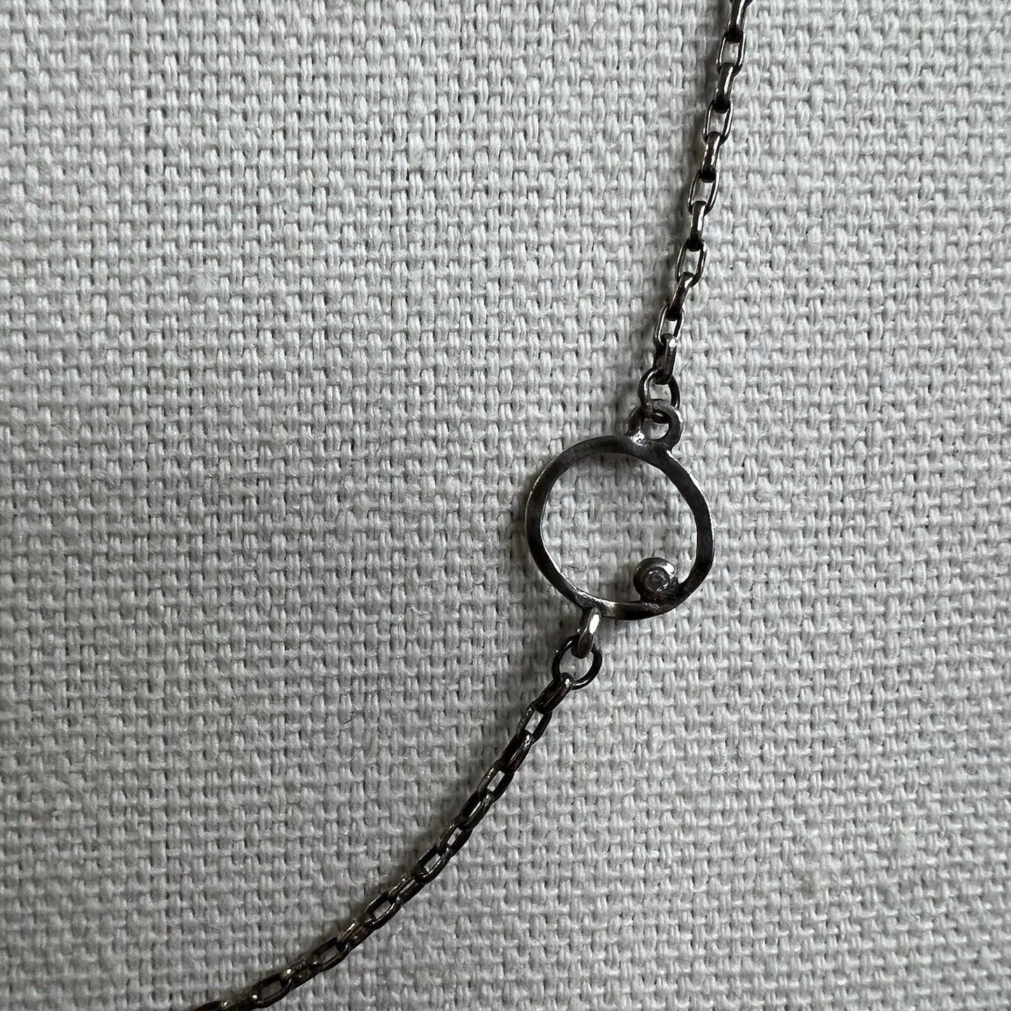 SILPADA N2334 Sterling Silver Ring Around Rosey 34" Chain Necklace
