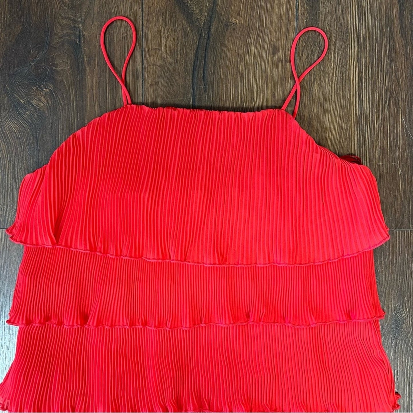 She + Sky very cherry tiered dress SZ LG