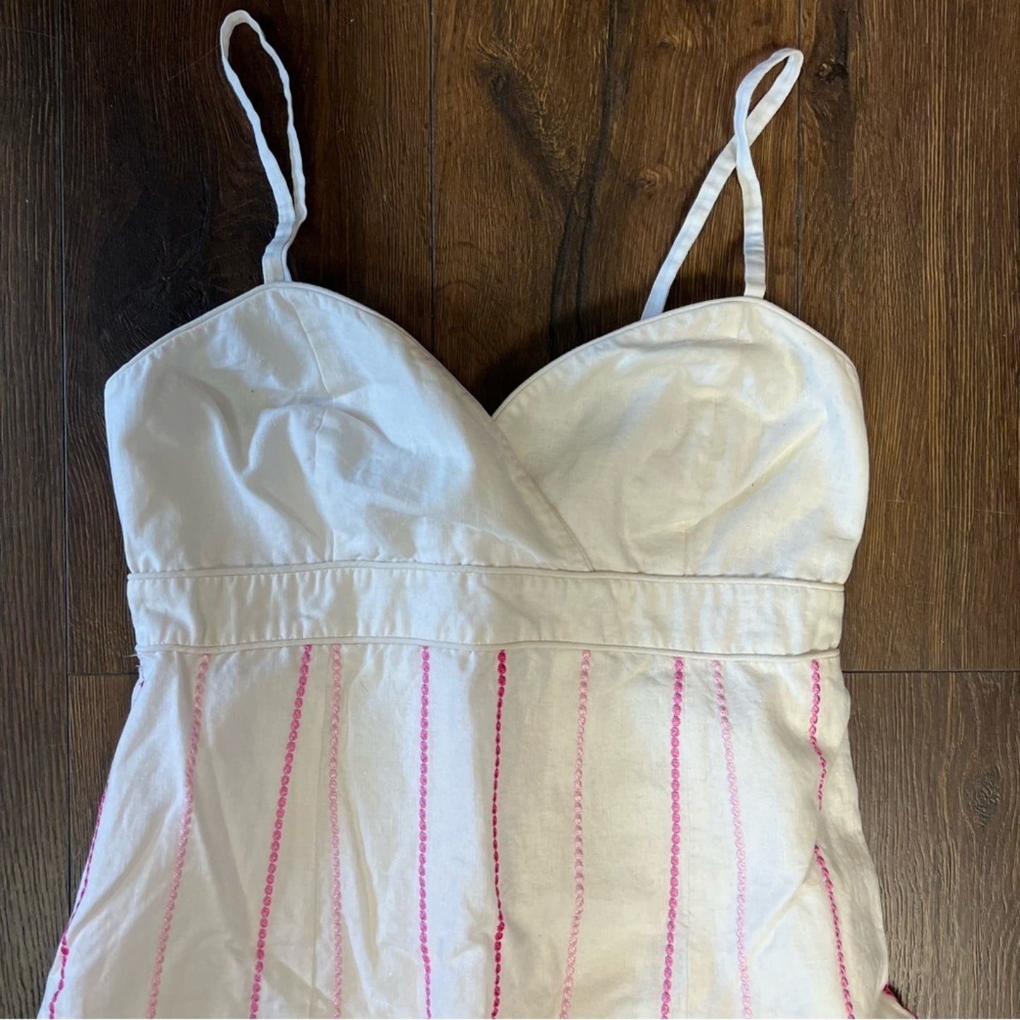 Lilly Pulitzer pink and white linen blend summer dress SZ 10