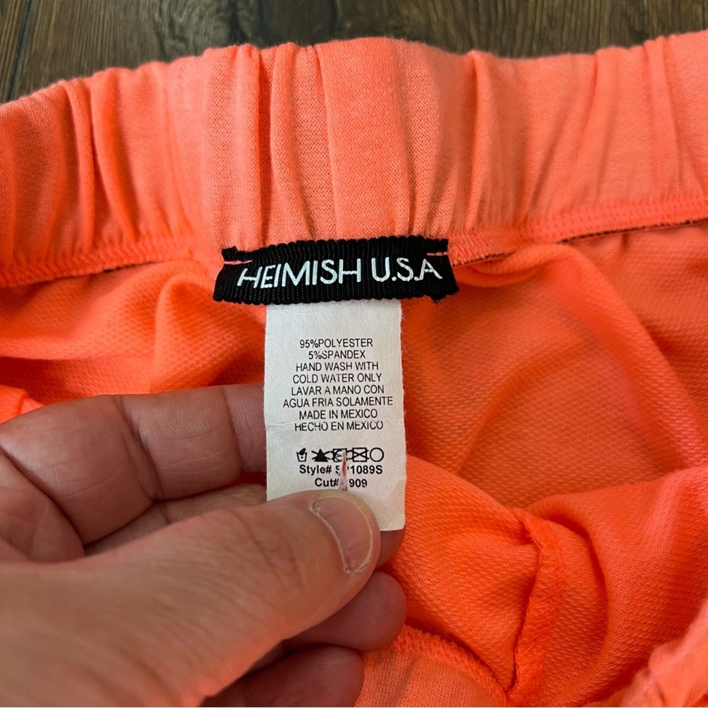 Hemish USA hot coral drawstring shirts SZ MED