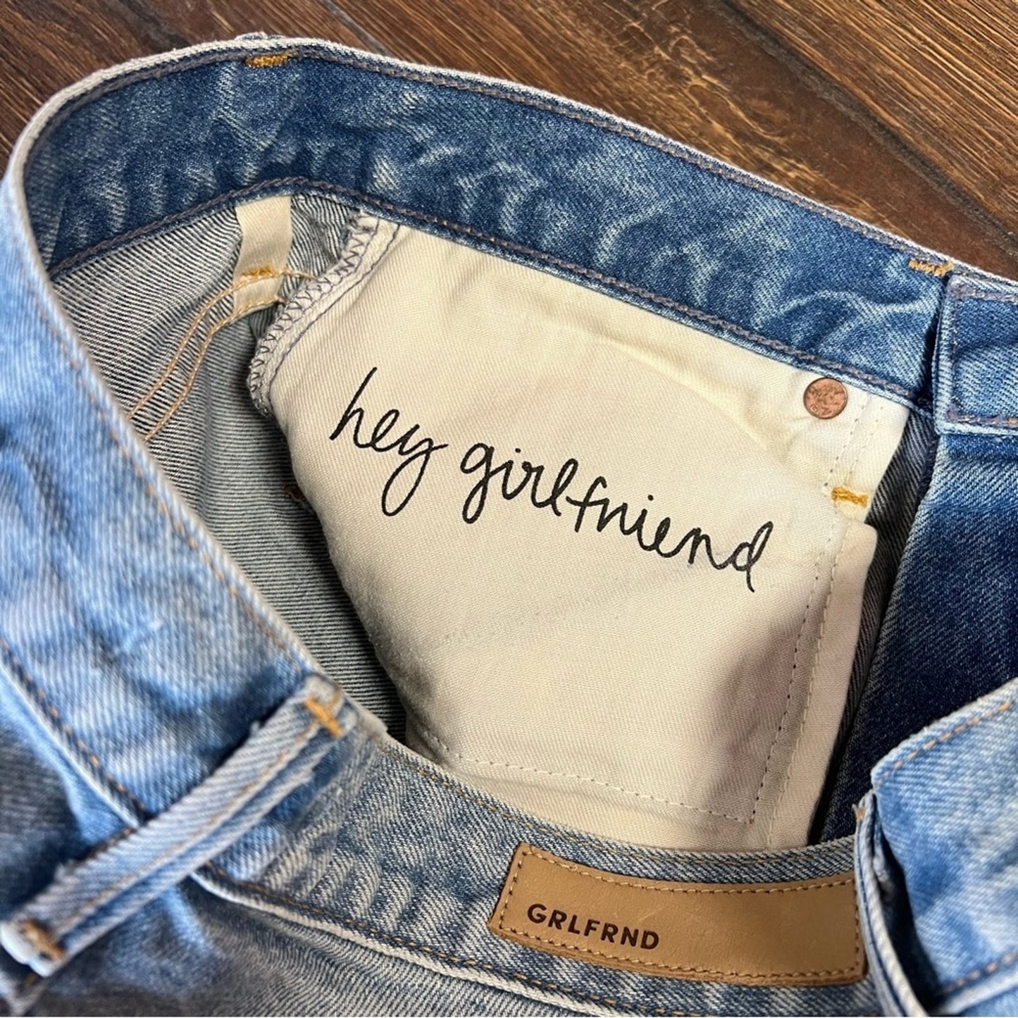 GRLFRND Cheryl Side Split Jean in Last Dance SZ 28/6