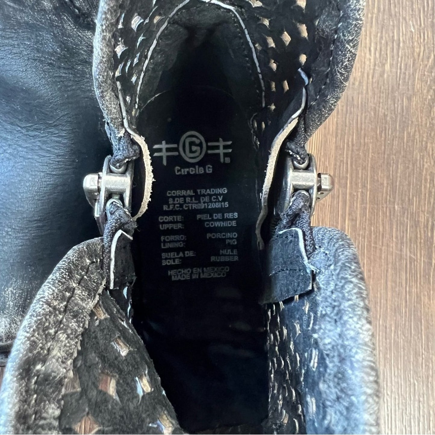 🆕 boot barn Circle G laser cut out ankle western boots SZ 6.5