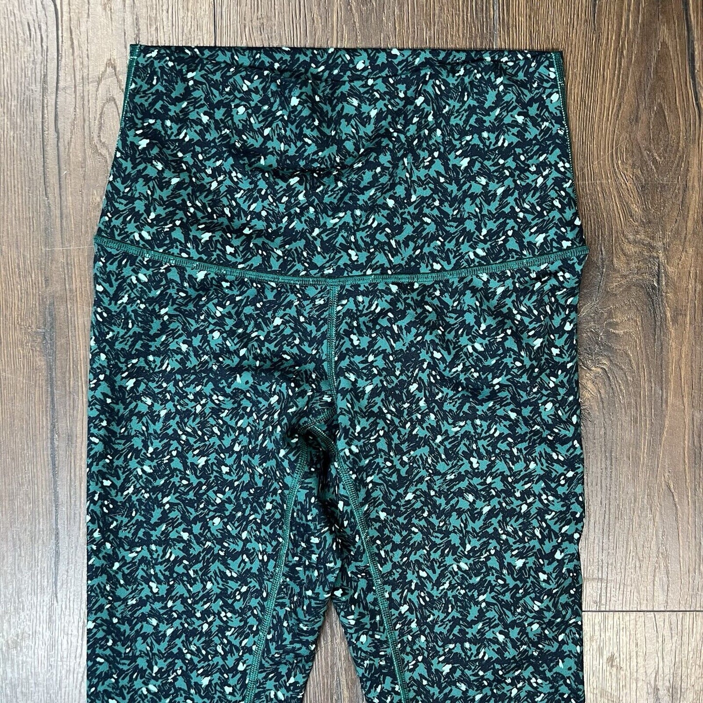 Lululemon Wunder Under Pant (Hi-Rise) Mountain Peaks Black Forage Teal 32” SZ 6