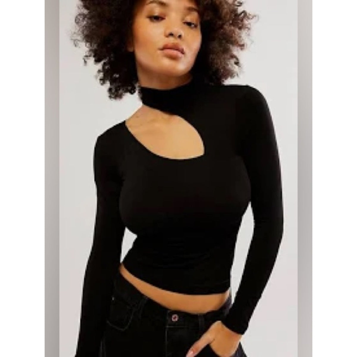 🆕 Free People Cut it Out Seamless Long-Sleeve Top SZ XS/S