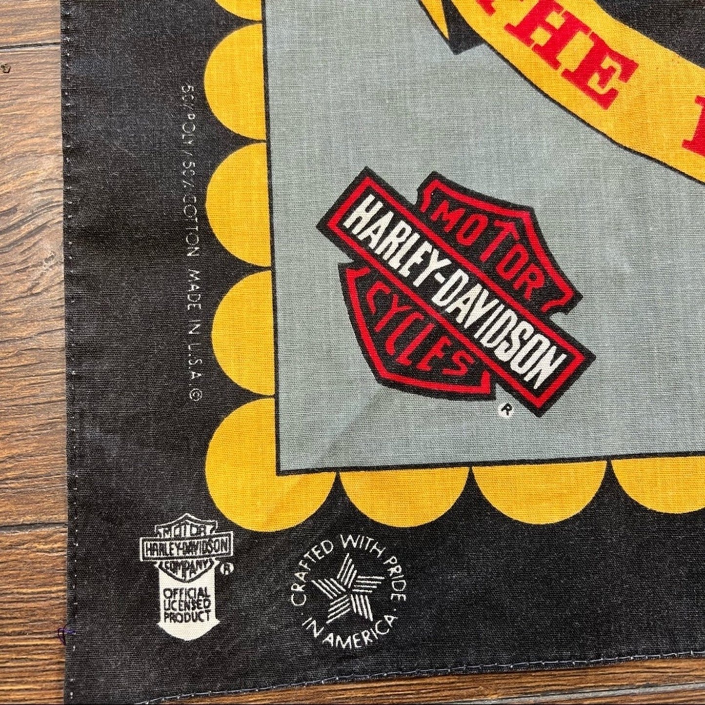 Vintage Harley-Davidson Bald Eagle Made in USA Bandana