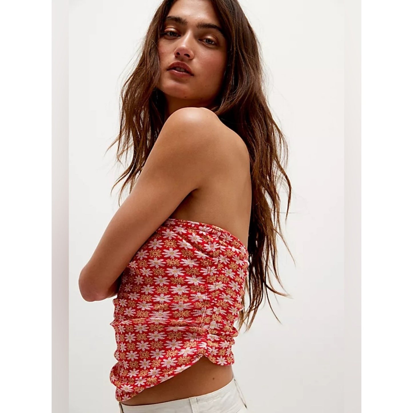 🆕 Free People Smocked Tube Top NWT SZ XS
