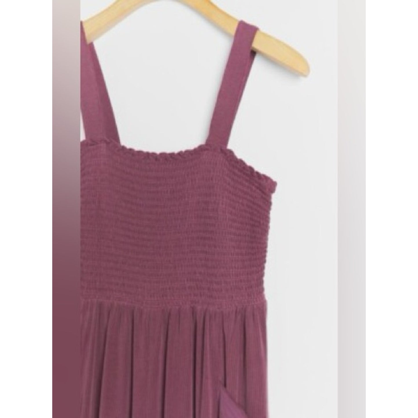 🆕 SATURDAY/SUNDAY Smocked Jumpsuit Purple SZ LG