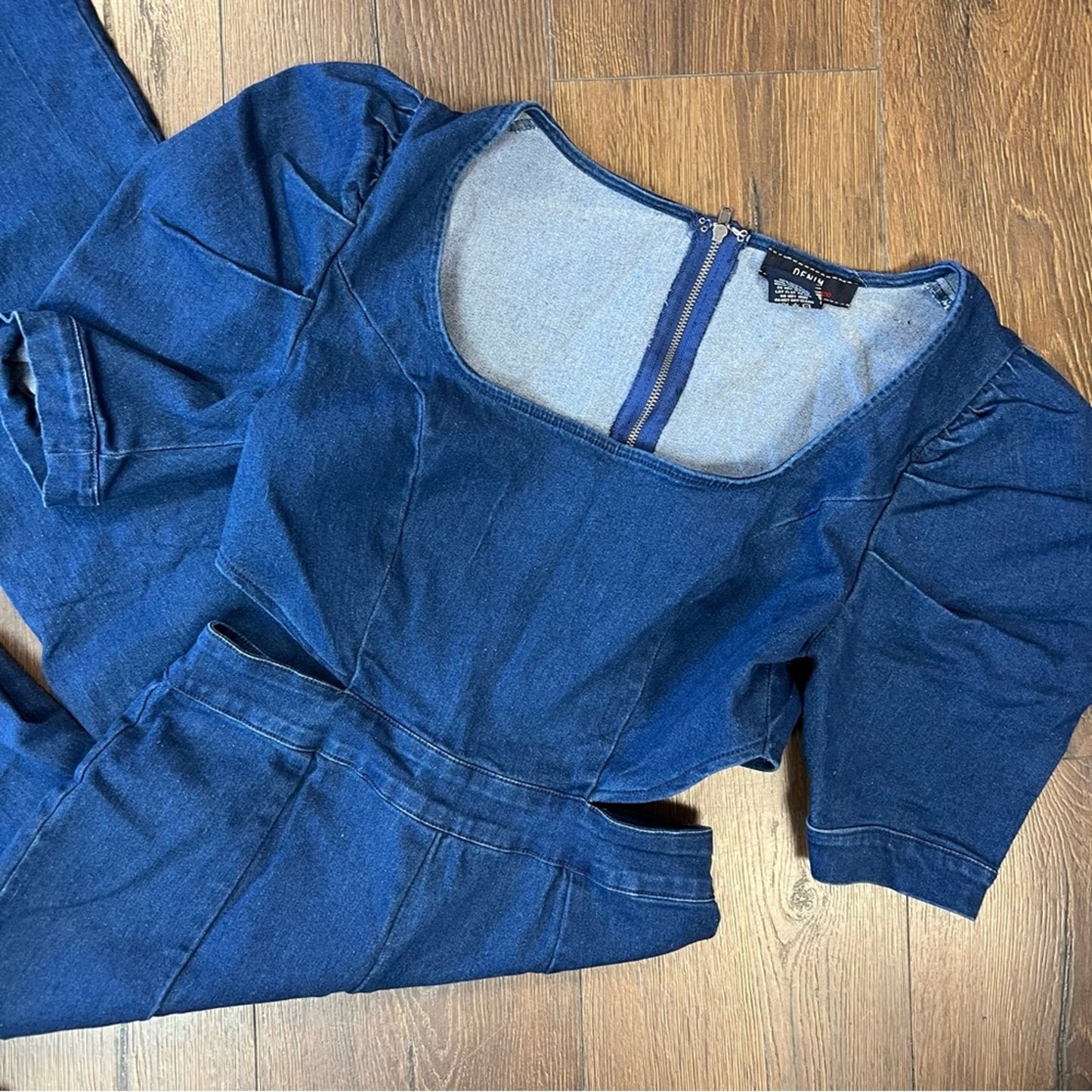 DENIM by jealous tomato denim flare leg pantsuit SZ MED