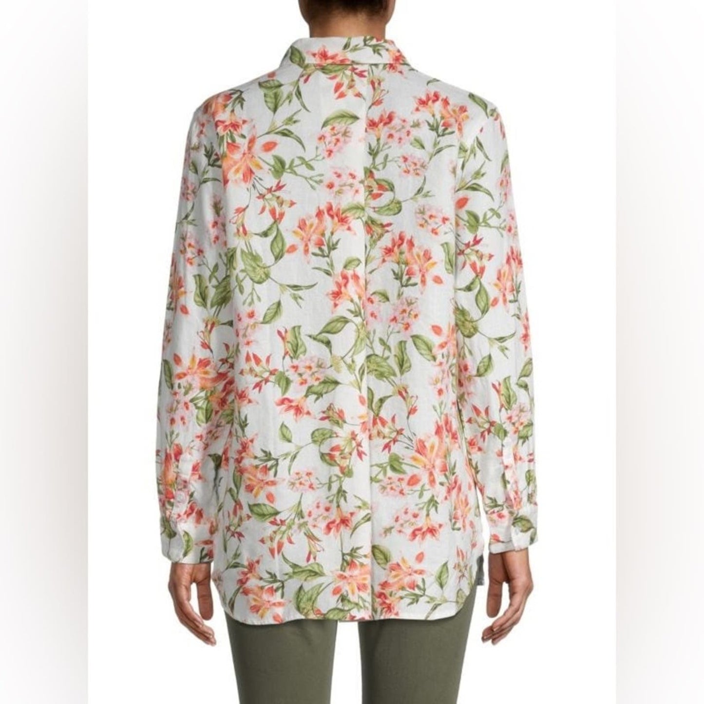 TOMMY BAHAMA Petal Of Honor Floral Linen Shirt SZ MED