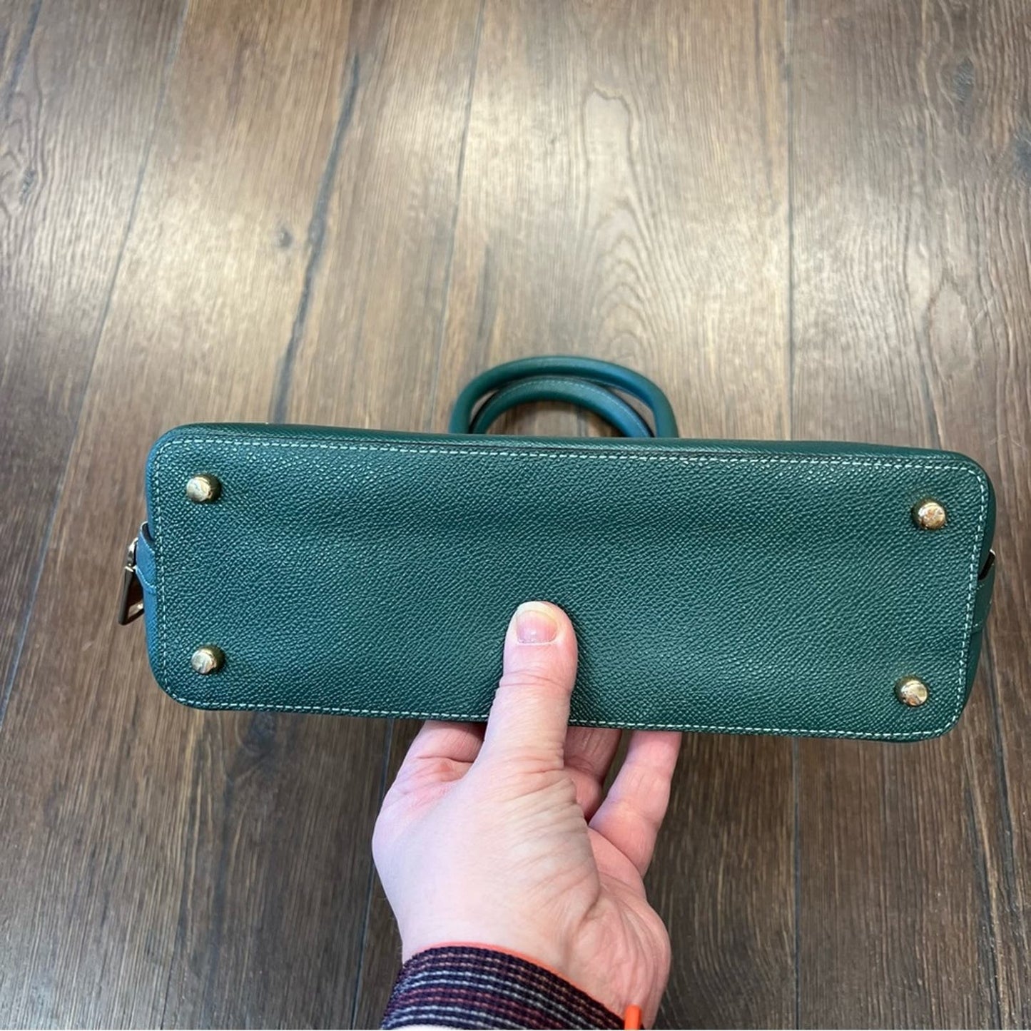 COACH mini sierra satchel in dark teal