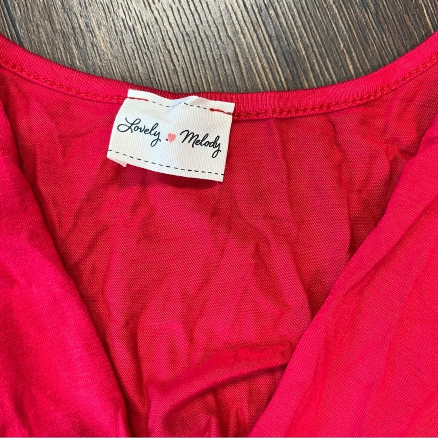 Lovely melody high low red maxi dress SZ MED