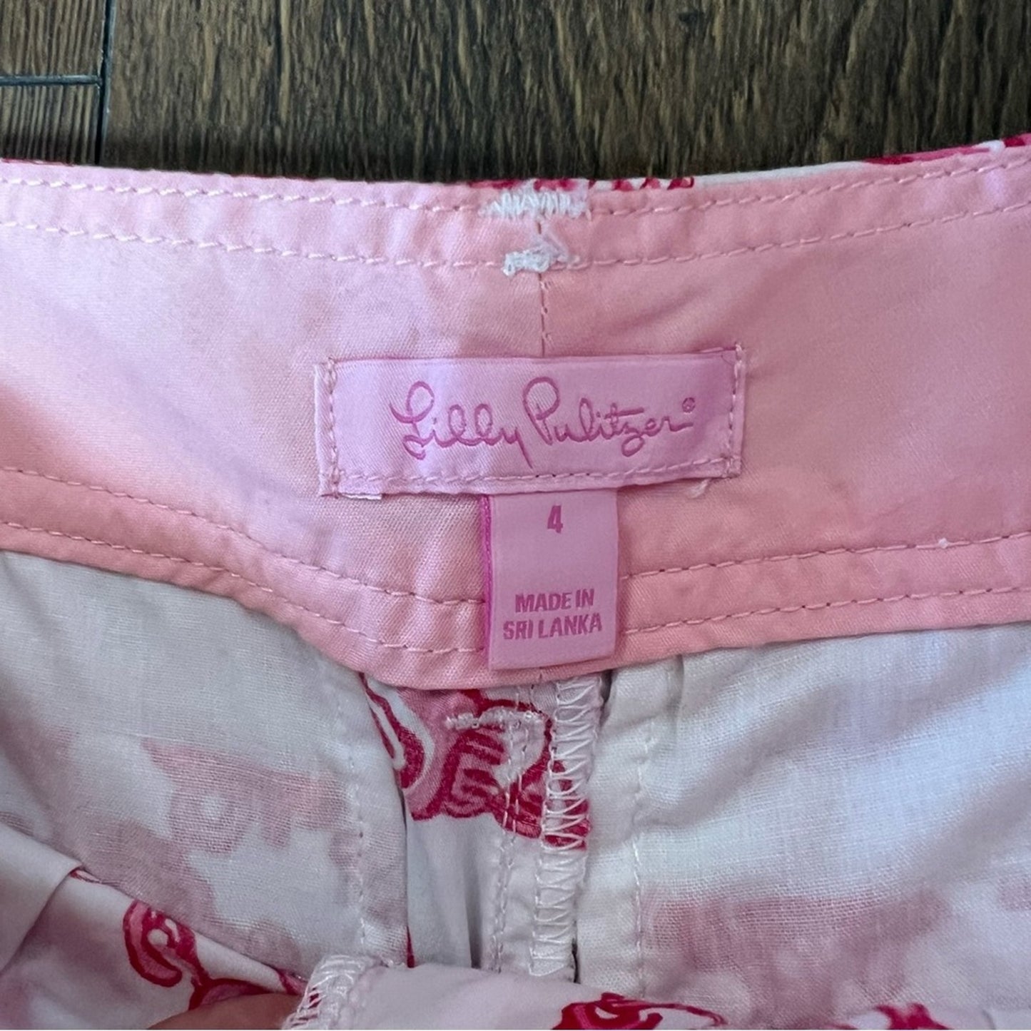 Lilly Pulitzer pink seashell shorts SZ 4