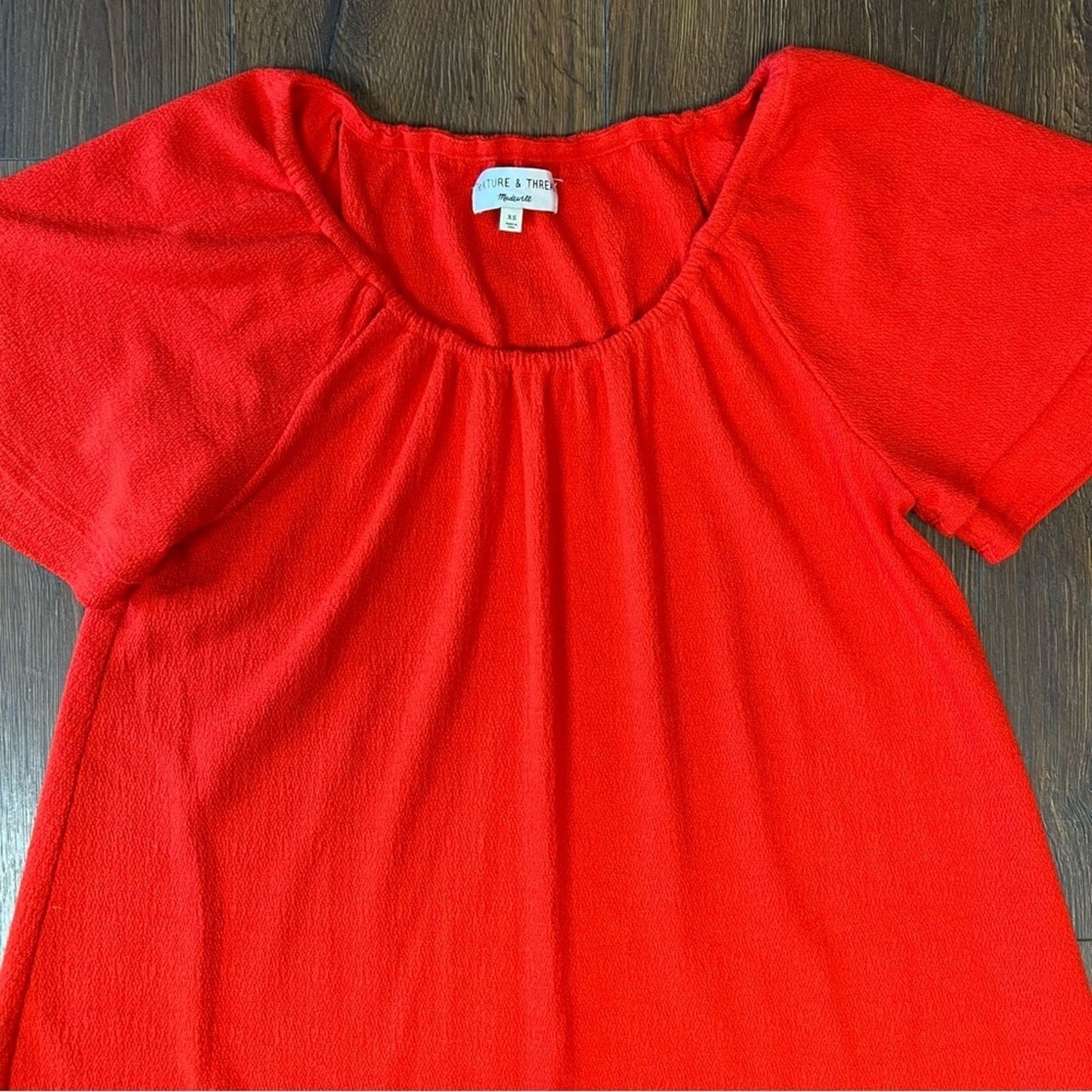 Madewell Texture & Thread Tiered-Sleeve Dress SZ XS