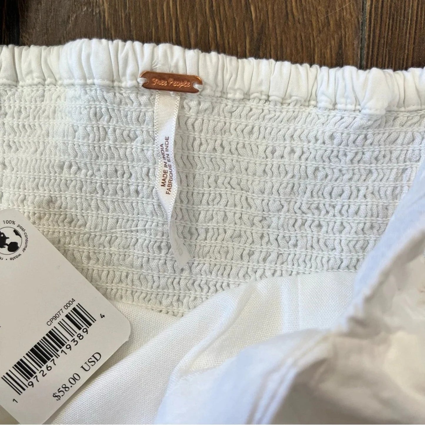 🆕 Free People Ashley Tank in Optic White SZ LG‎